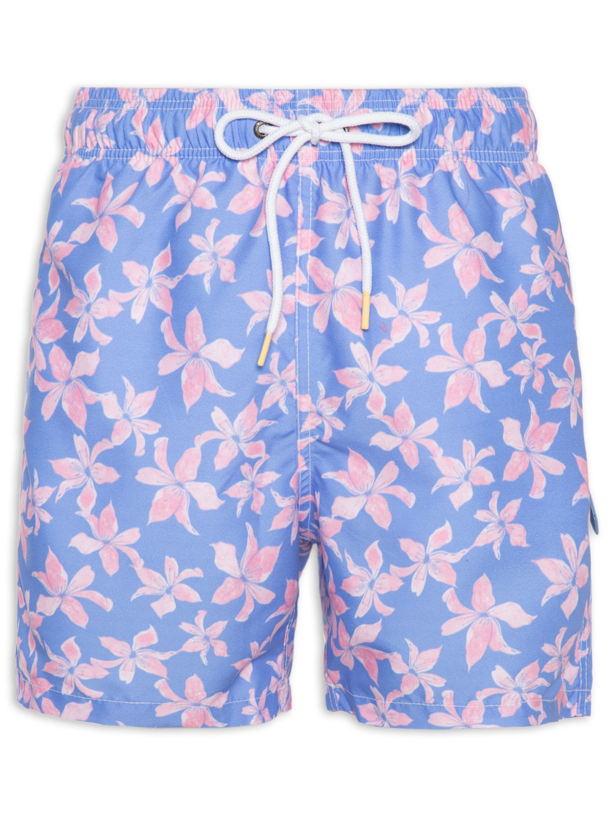 Short Masculino Praia Estampado Lirios Rosa Pineapple