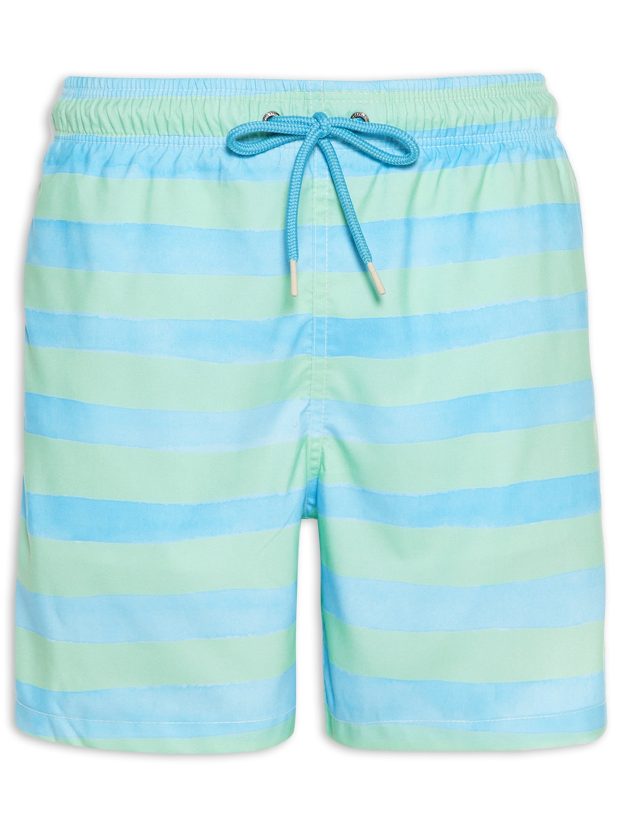 Short Masculino Praia Estampado Listra Larga - Verde