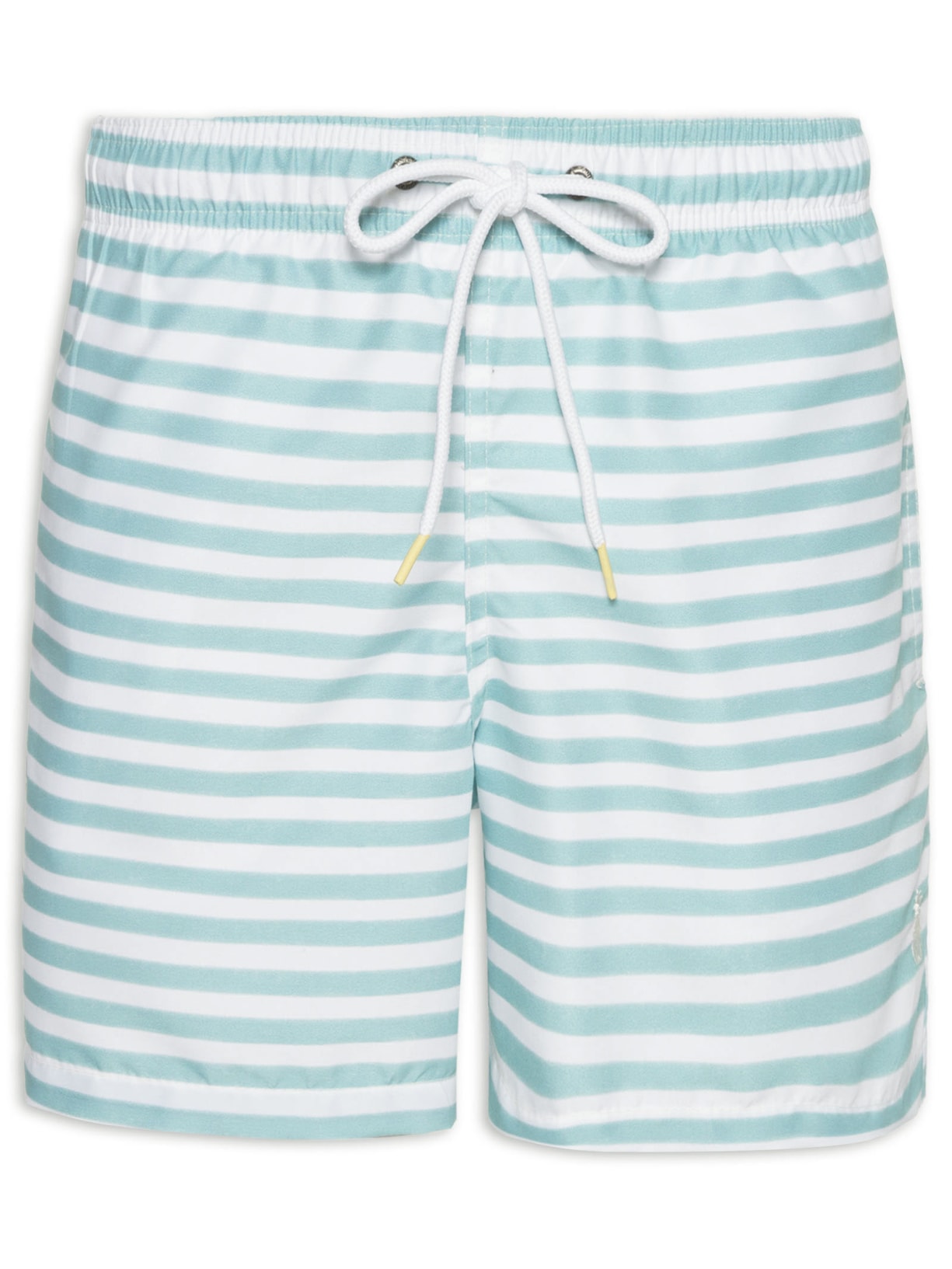 Short Masculino Praia Estampado Listrado - Verde