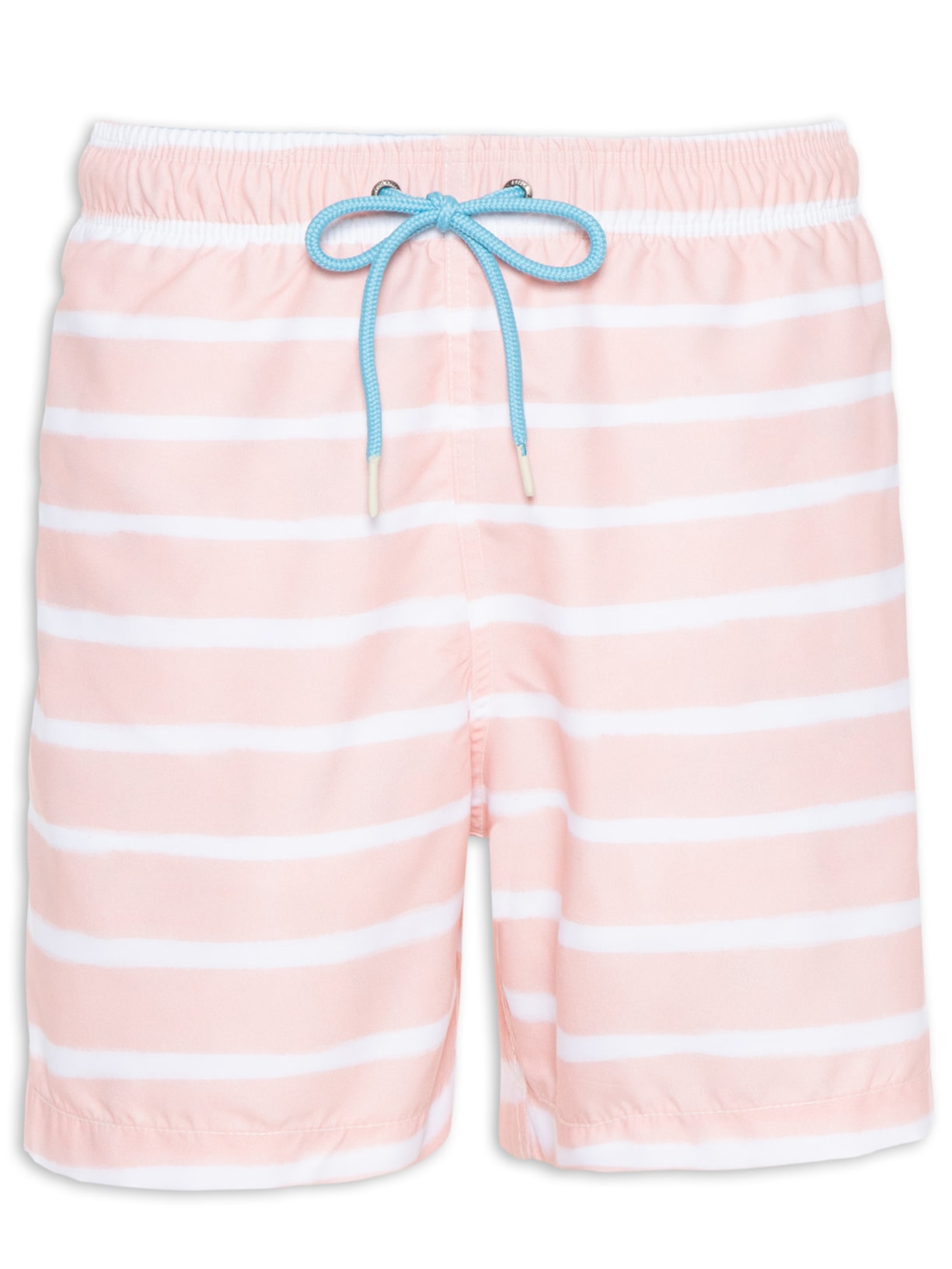 Short Masculino Praia Estampado Listras - Laranja