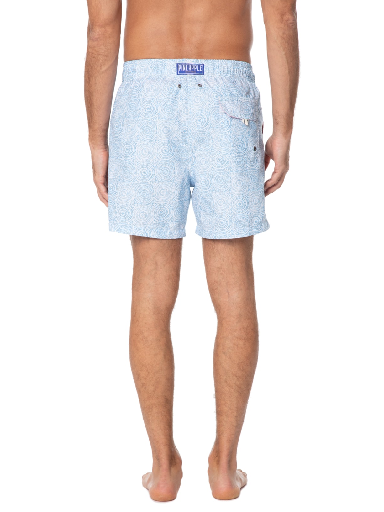 Short Masculino Praia Estampado Mandala Azul Pineapple