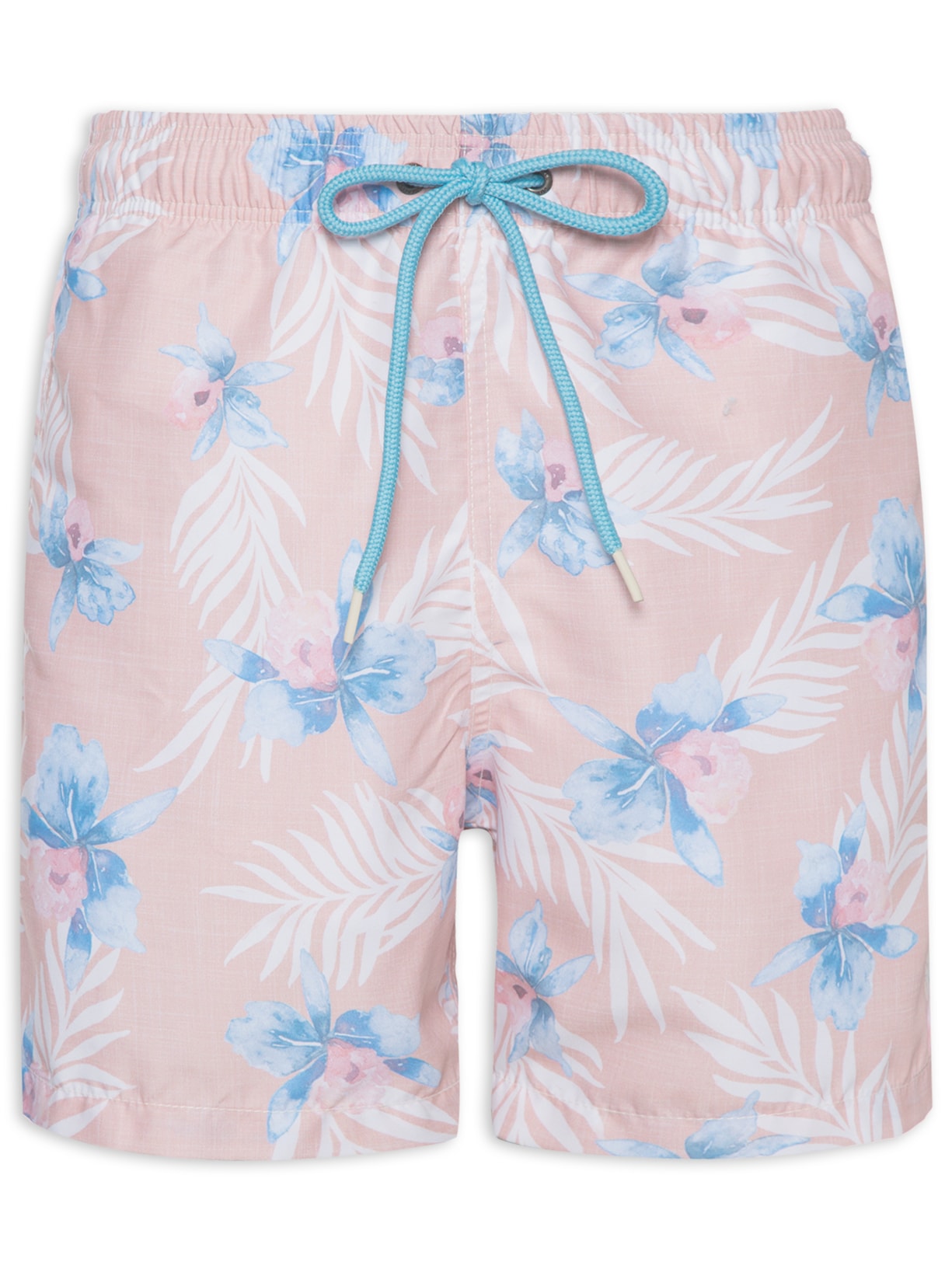 Short Masculino Praia Estampado Mediterranean Flower - Rosa