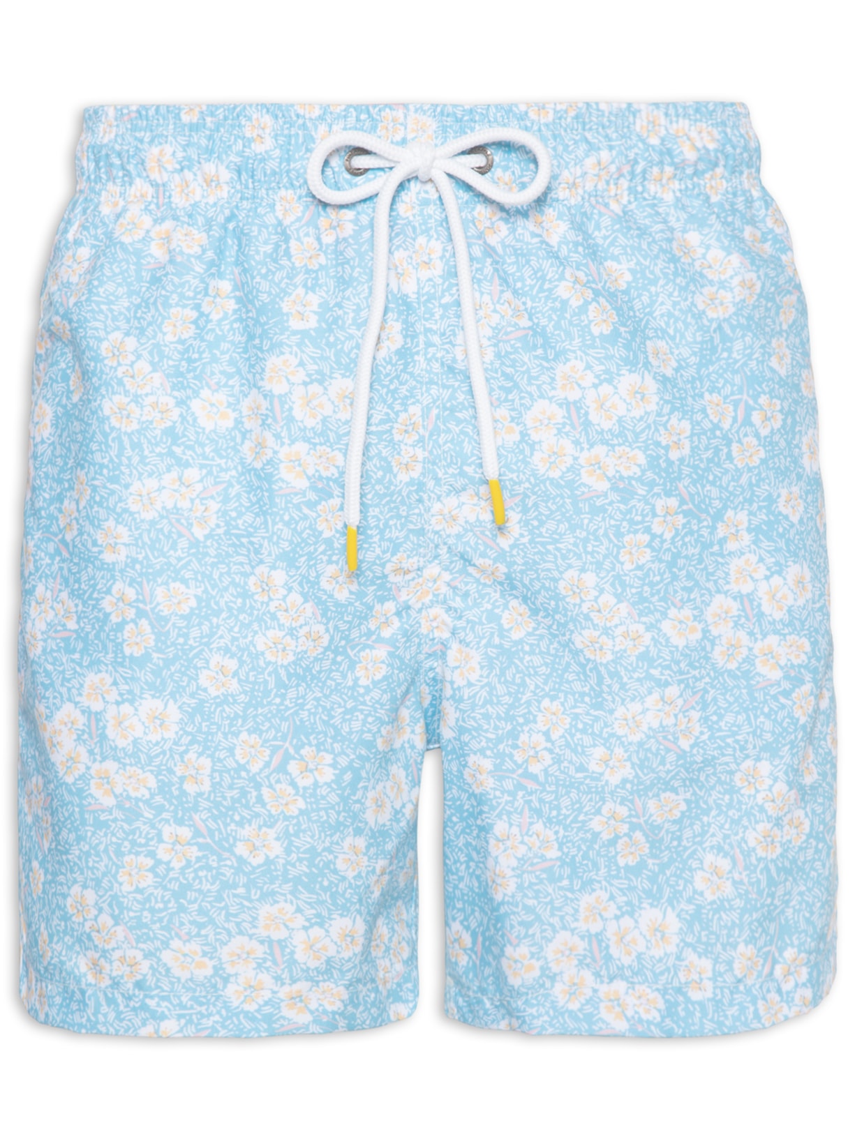 Short Masculino Praia Estampado Micro Flower - Azul