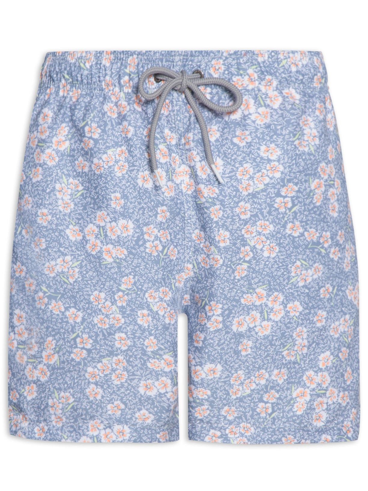 Short Masculino Praia Estampado Micro Flower - Azul