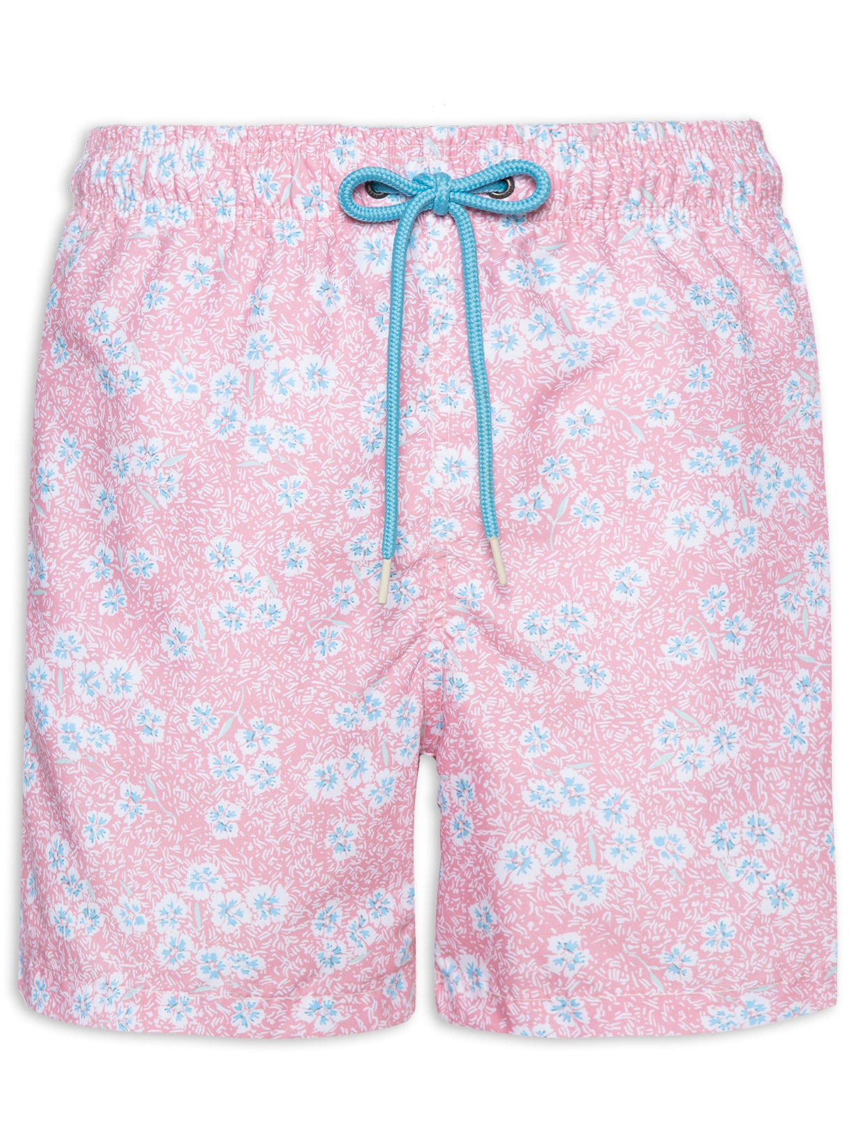 Short Masculino Praia Estampado Micro Flower - Rosa