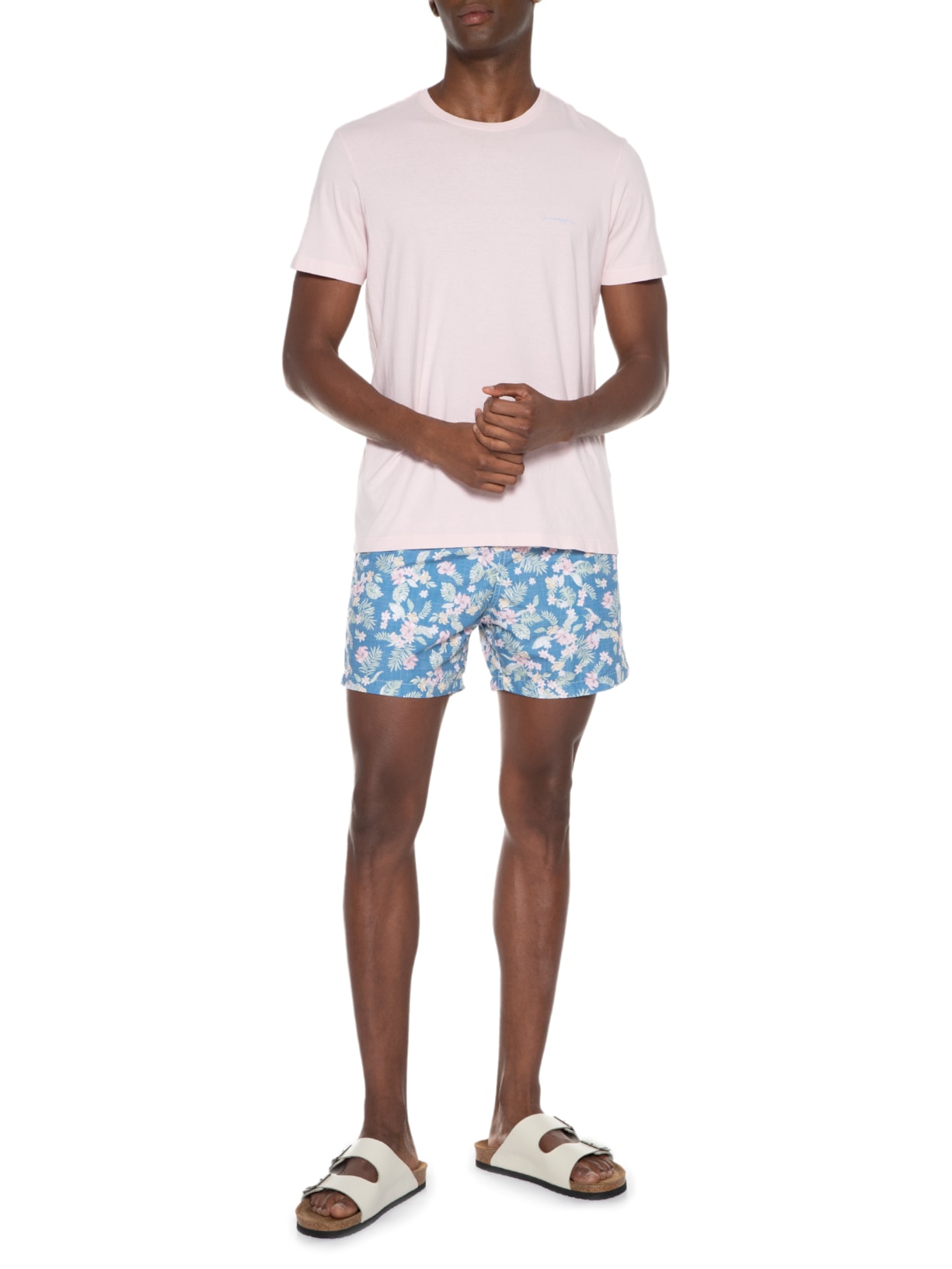 Short Masculino Praia Estampado Mini Garden Azul Pineapple