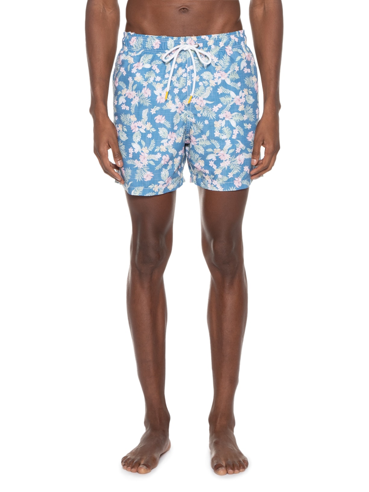 Short Masculino Praia Estampado Mini Garden Azul Pineapple