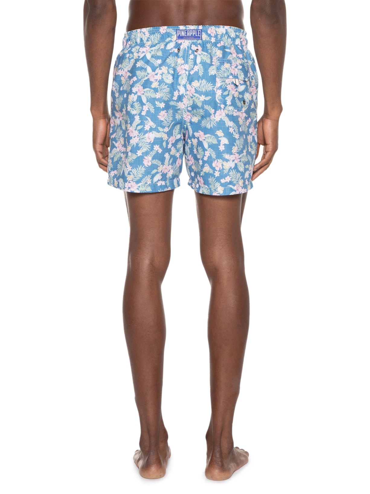 Short Masculino Praia Estampado Mini Garden Azul Pineapple