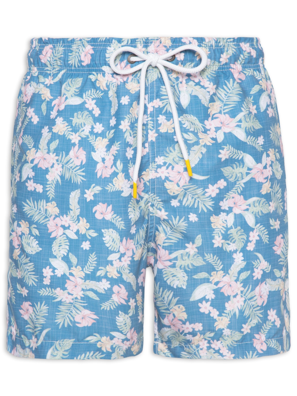 Short Masculino Praia Estampado Mini Garden Azul Pineapple