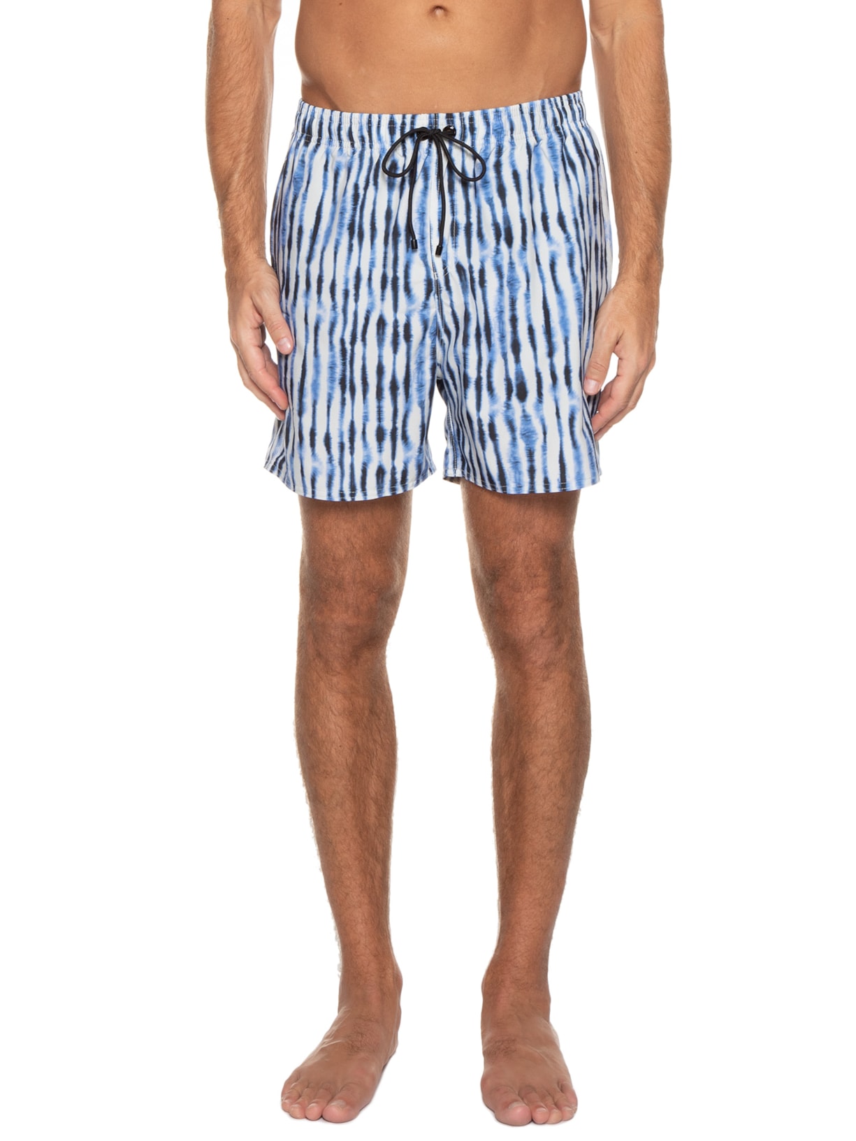 Short Masculino Praia Estampado Shibori Azul Reserva