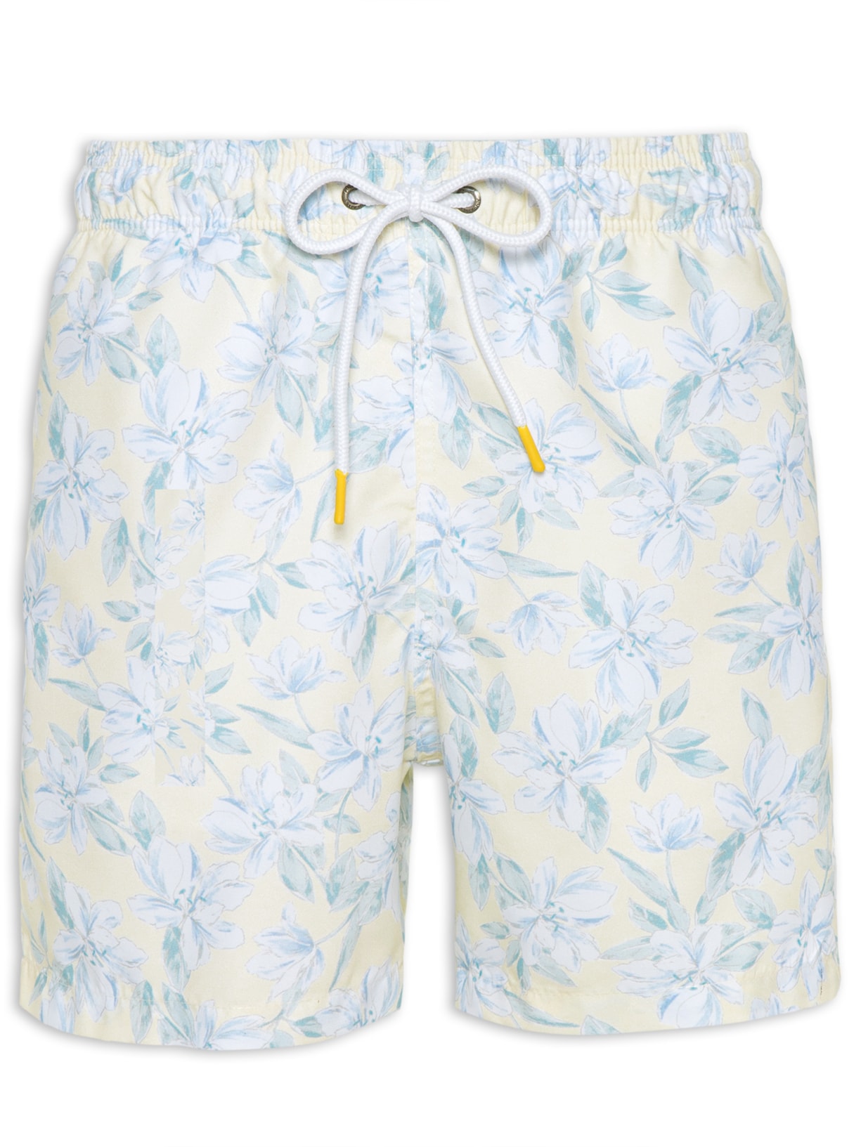 Short Masculino Praia Estampado Spring Flower - Amarelo