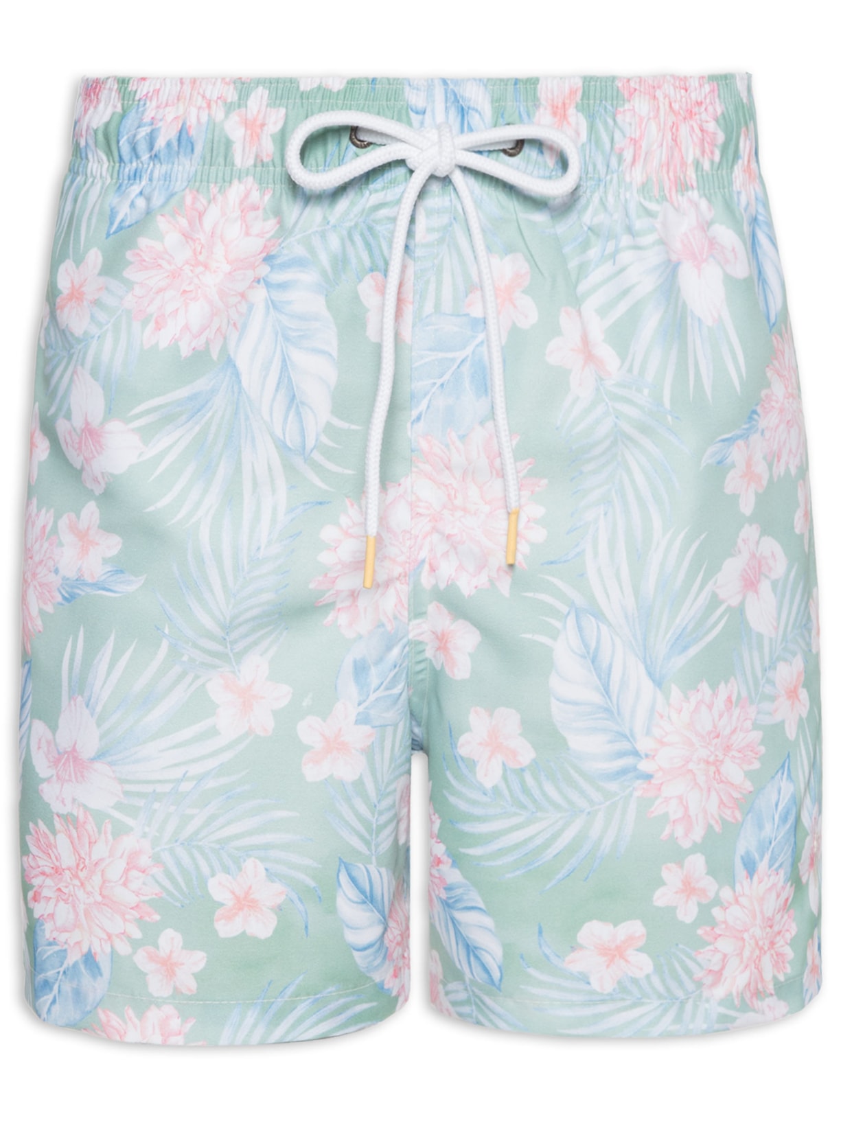 Short Masculino Praia Estampado Trópicos - Verde