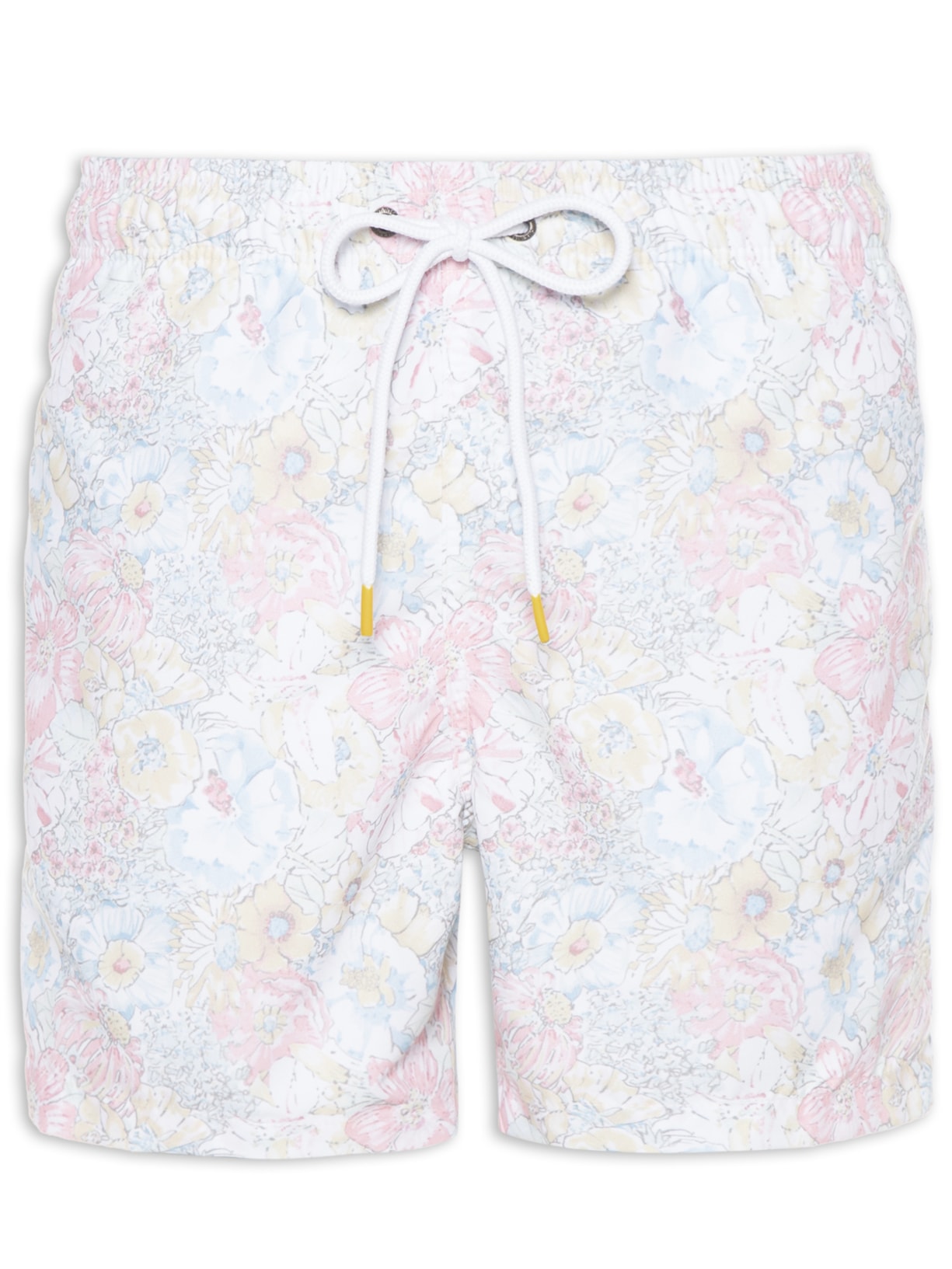 Short Masculino Praia Estampado Ventura - Amarelo