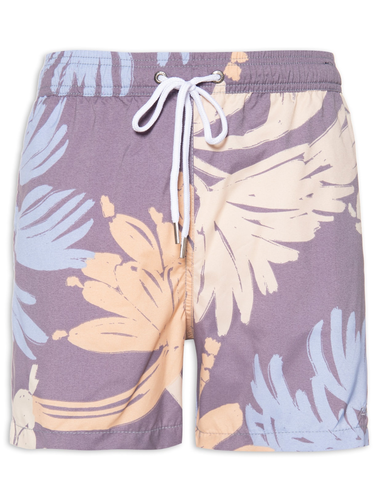 Short Masculino Praia Folhas Tigre - Roxo