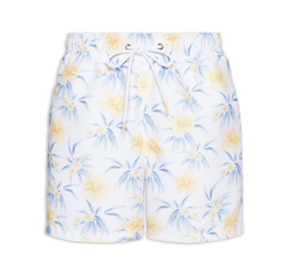 Short Masculino Praia Hibísco - Branco