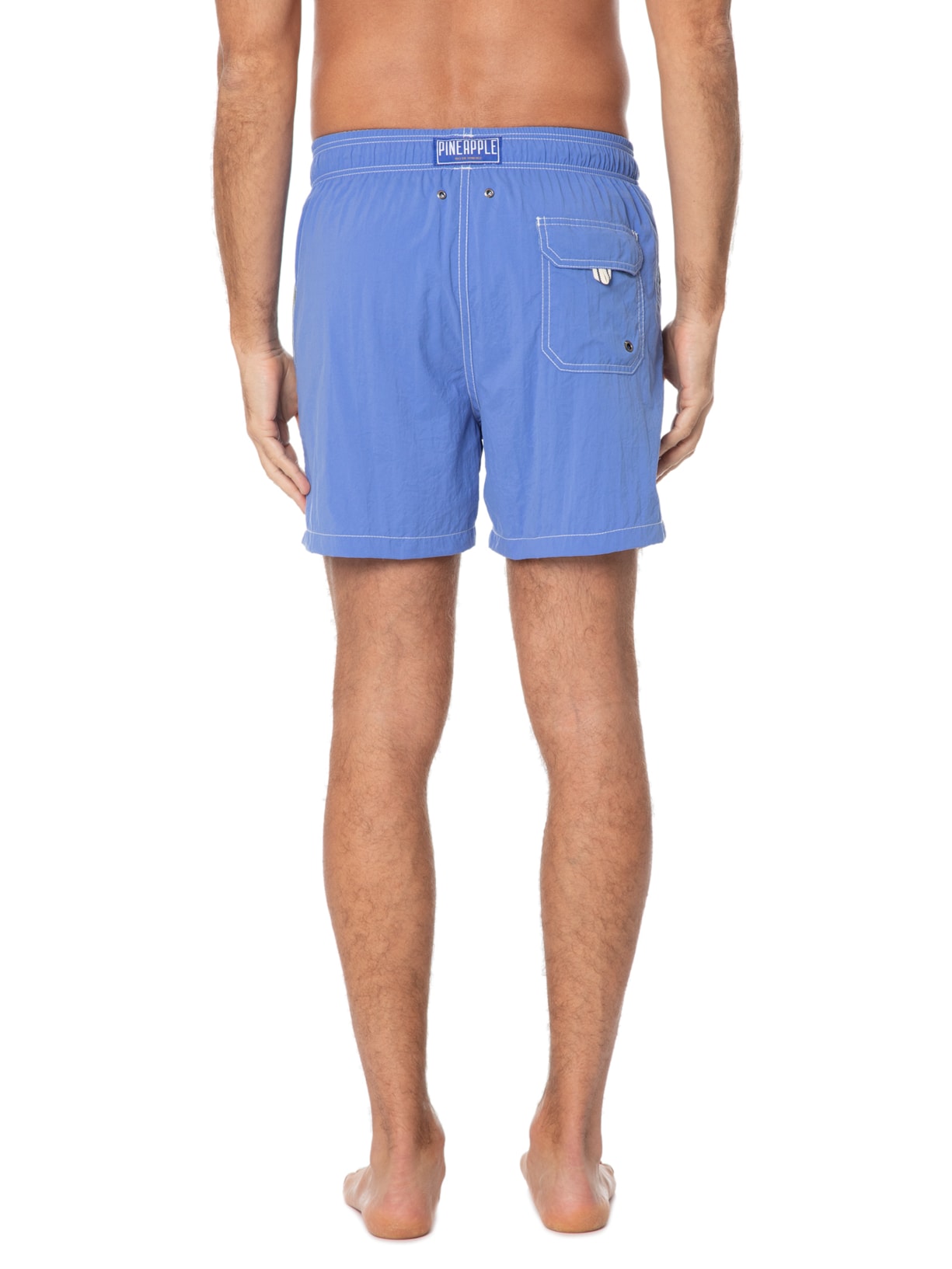 Short Masculino Praia Liso Azul Pineapple