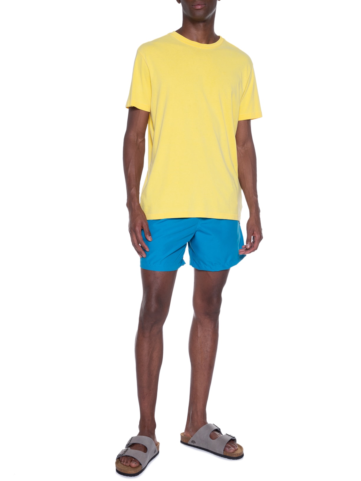 Short Masculino Praia Liso Azul Vaca Lôca