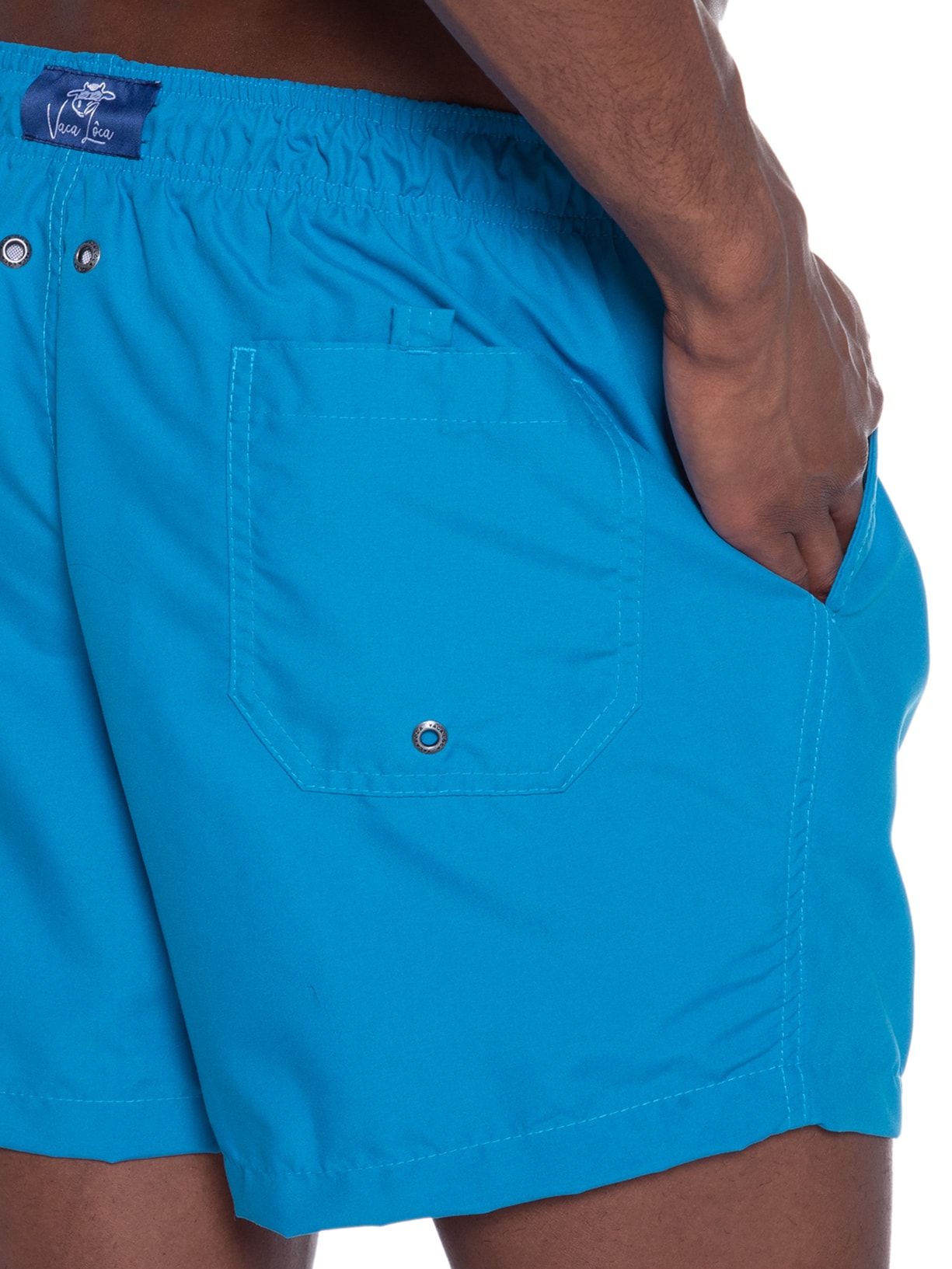 Short Masculino Praia Liso Azul Vaca Lôca