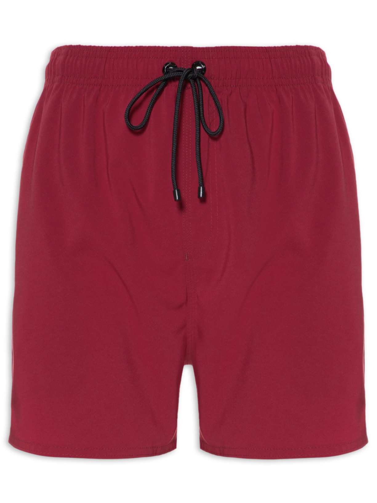 Short Masculino Praia Liso Básico - Vermelho