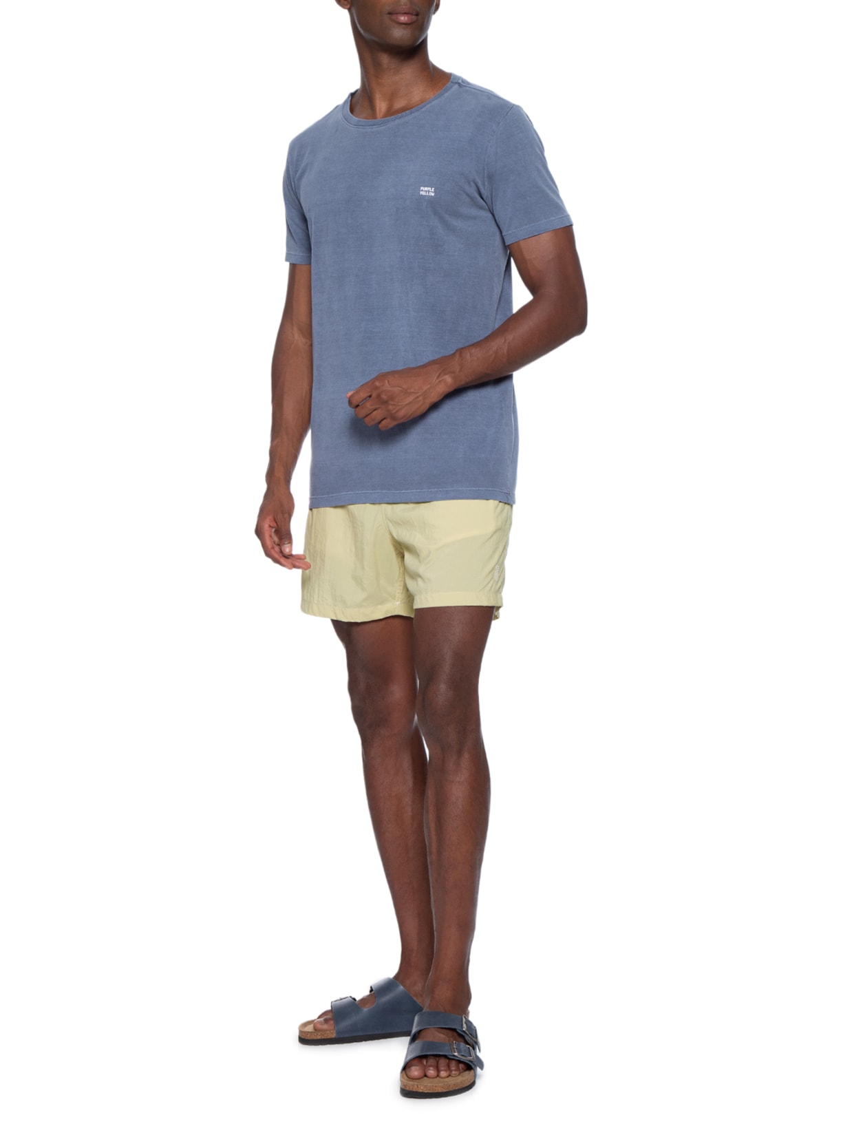 Short Masculino Praia Liso Bege Pineapple