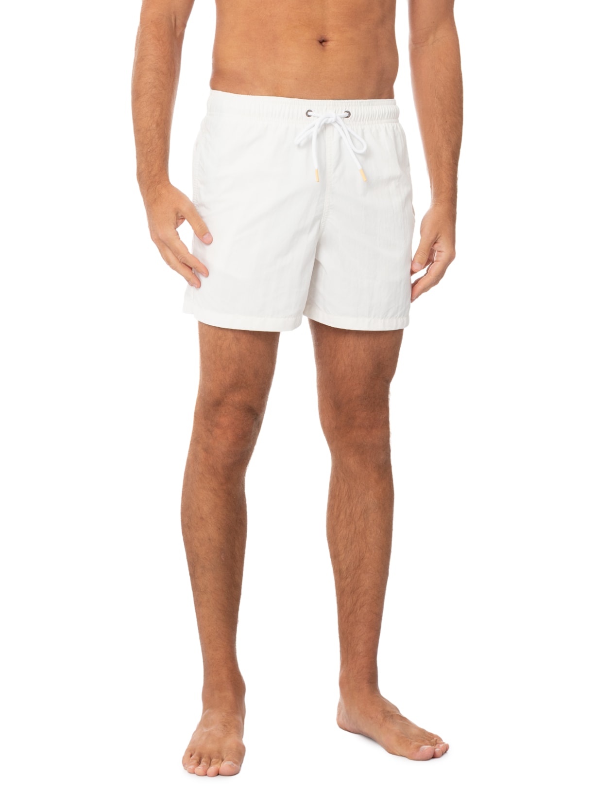 Short Masculino Praia Liso Branco Pineapple