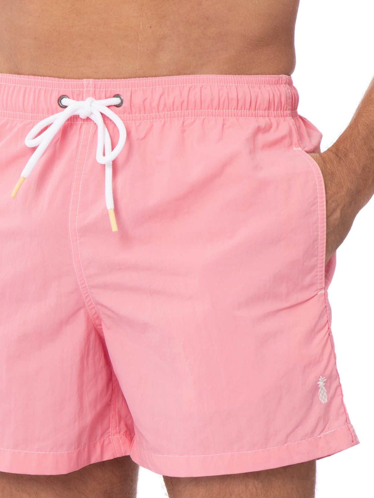 Short Masculino Praia Liso- Laranja Pineapple
