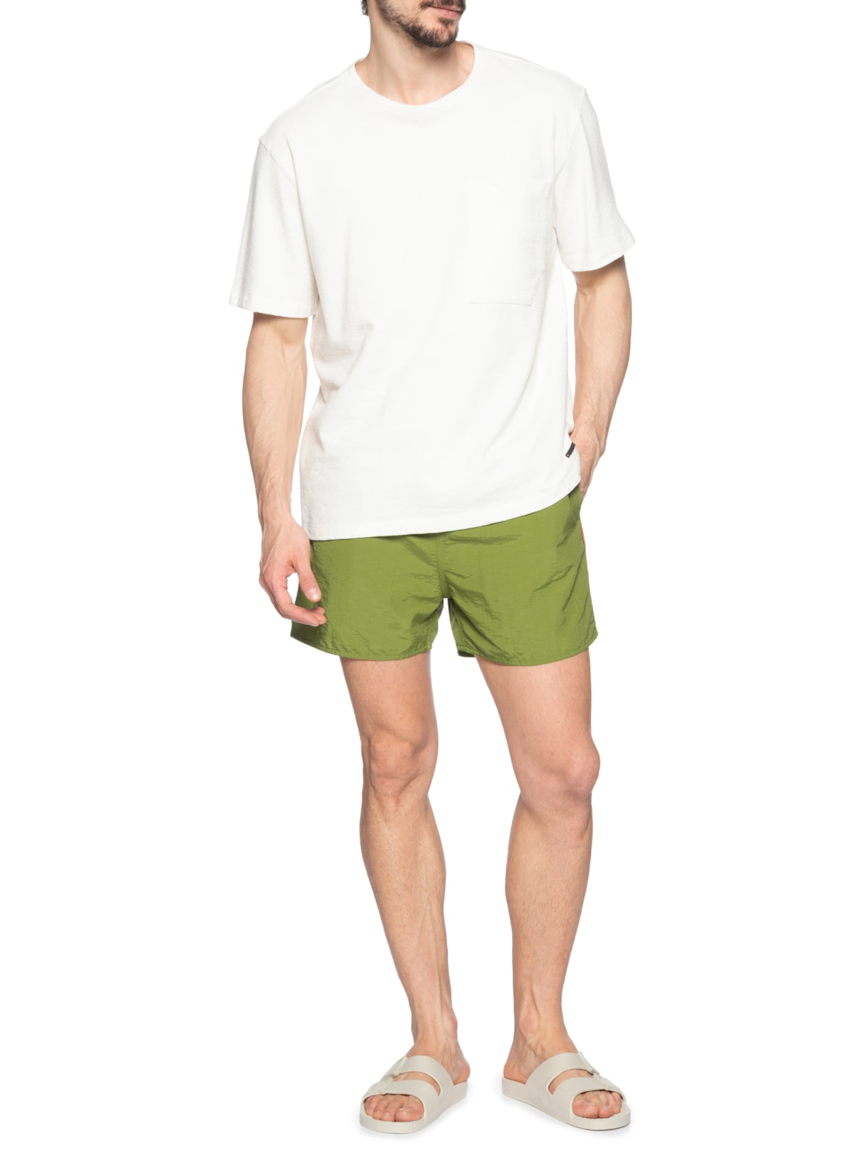 Short Masculino Praia Liso Premium Verde Reserva