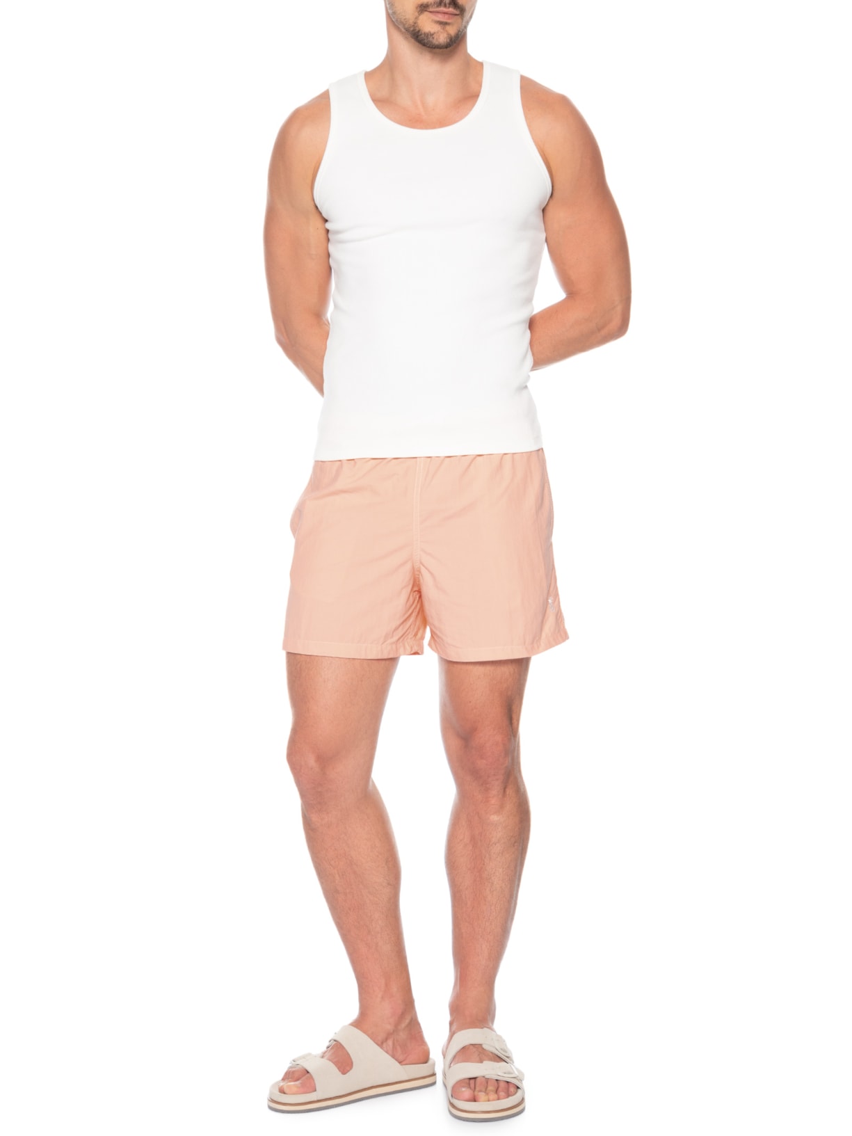 Short Masculino Praia Liso– Laranja Claro Pineapple