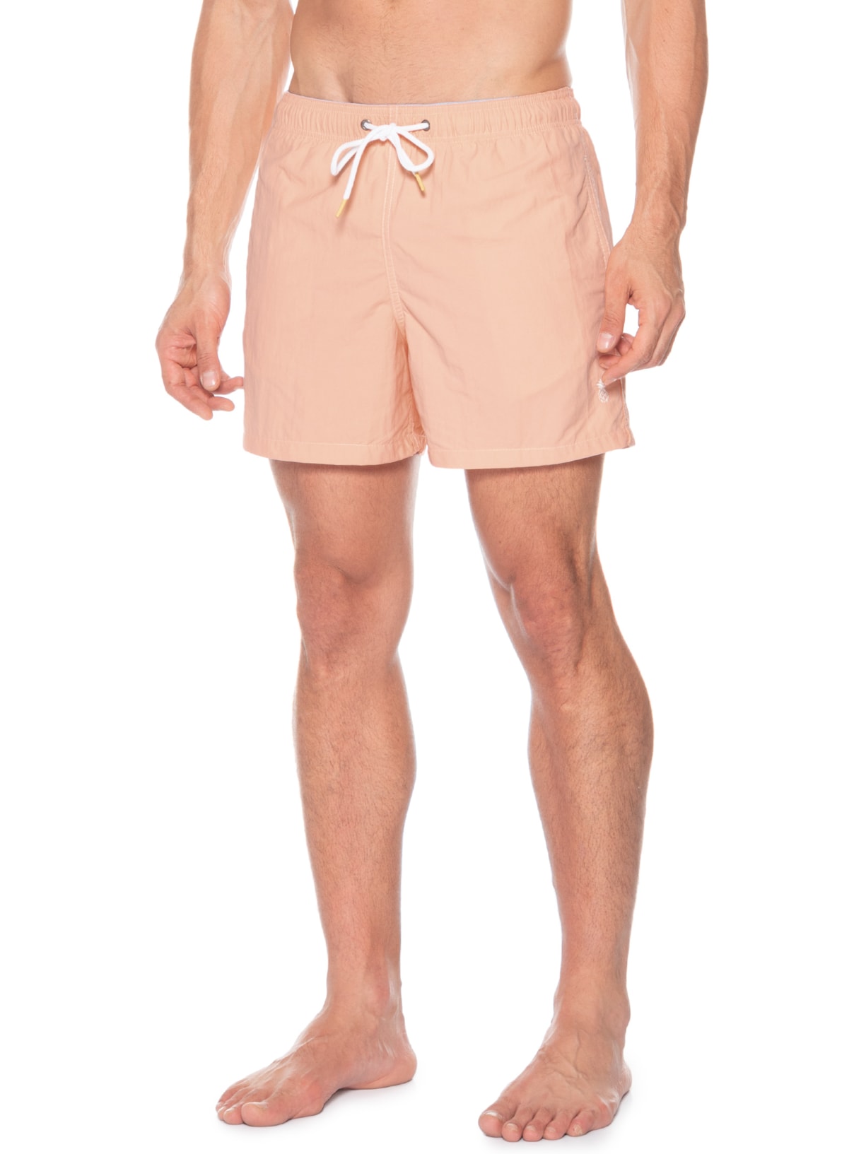 Short Masculino Praia Liso– Laranja Claro Pineapple