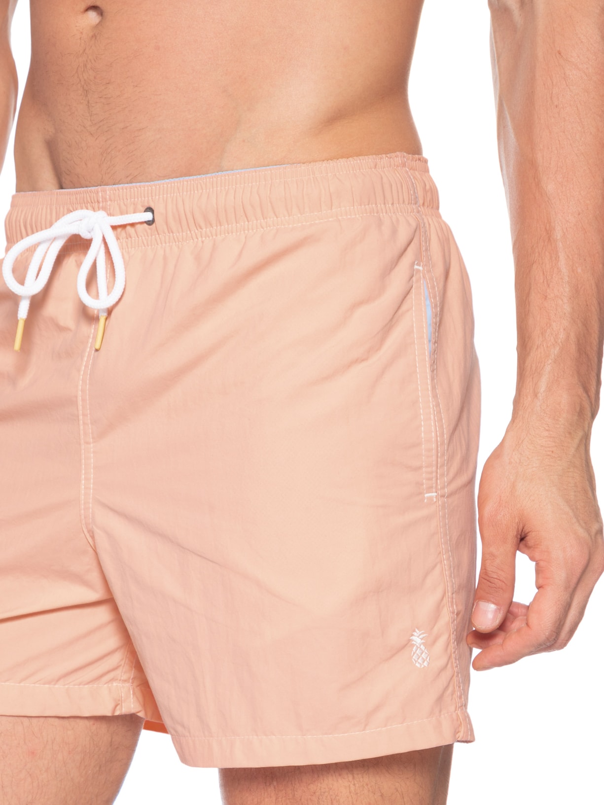Short Masculino Praia Liso– Laranja Claro Pineapple