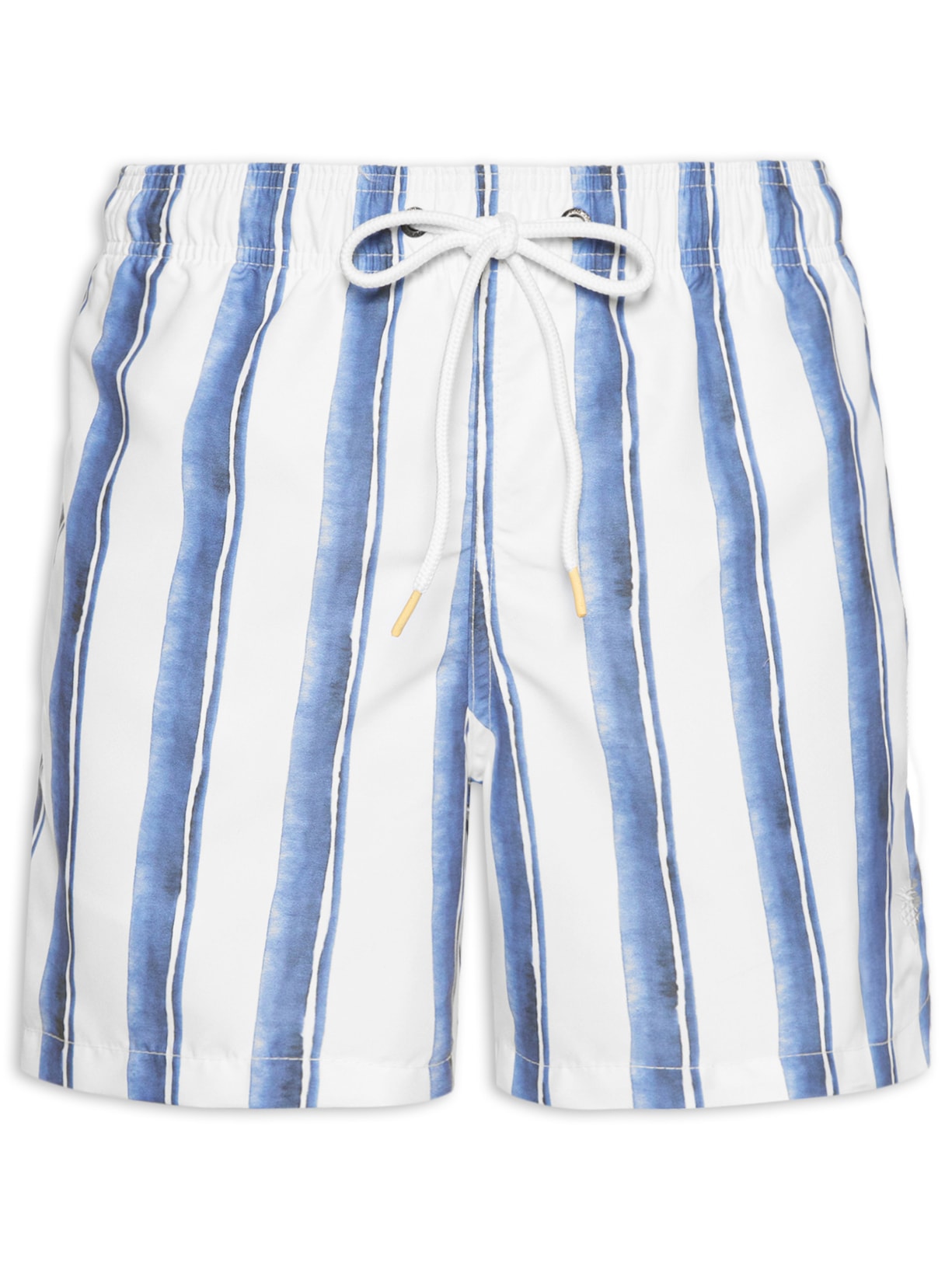Short Masculino Praia Listra Aquarela Branco Pineapple