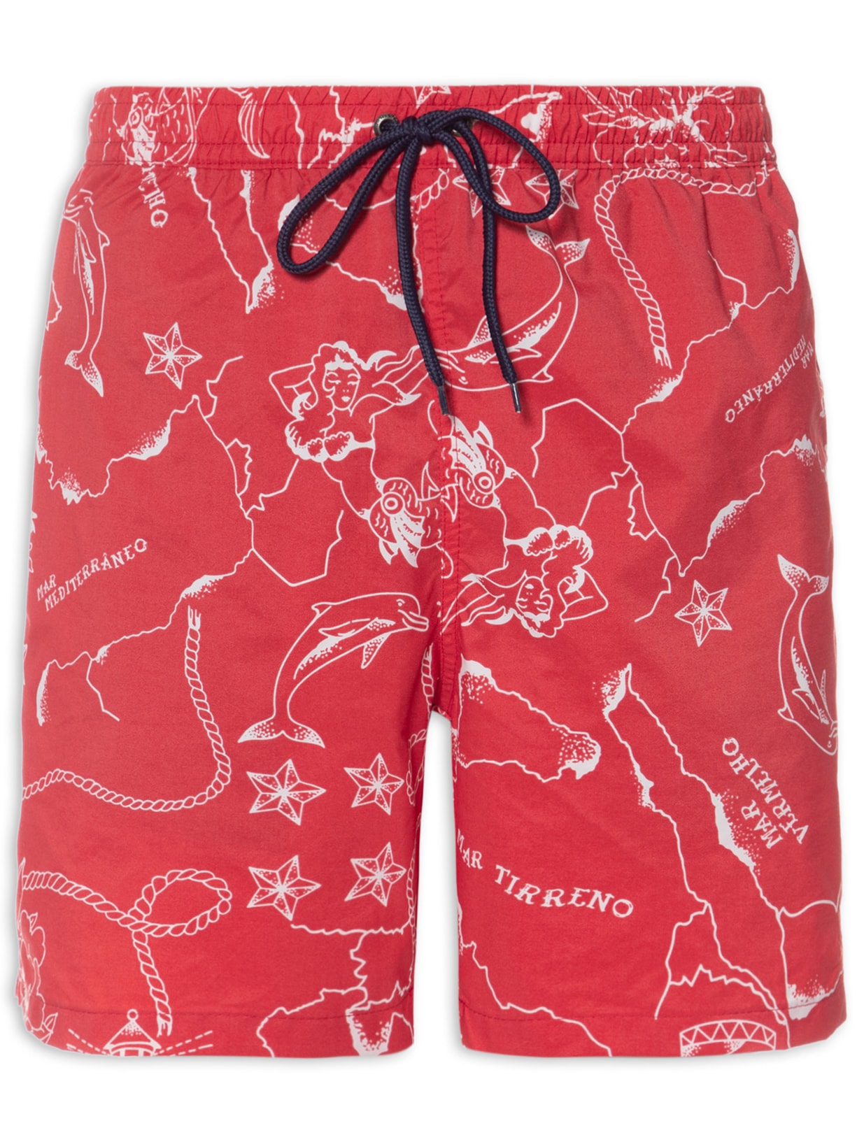 Short Masculino Praia Navegação - Vermelho