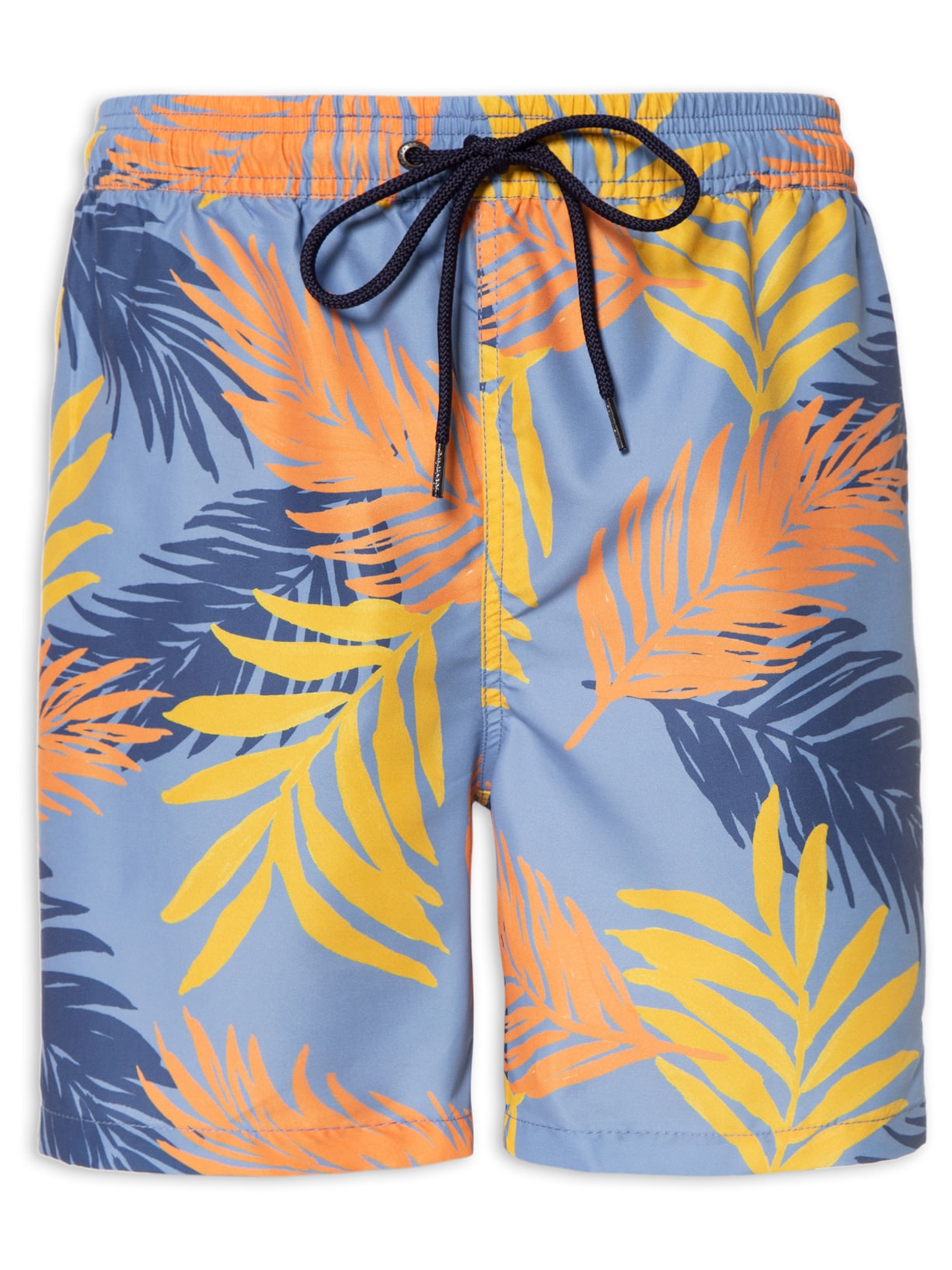 Short Masculino Praia Palm Leaves - Azul