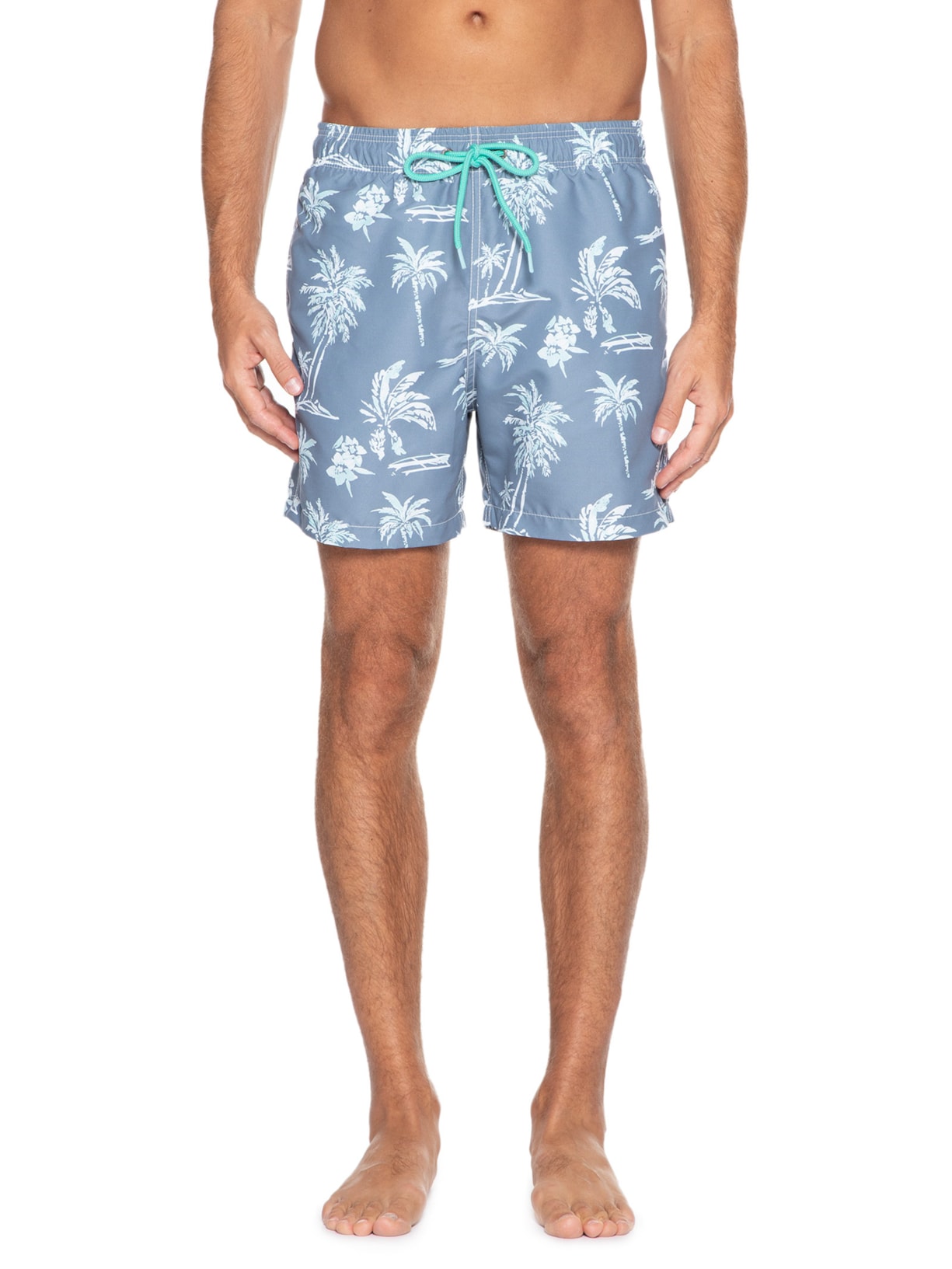 Short Masculino Praia Paradise Azul Pineapple