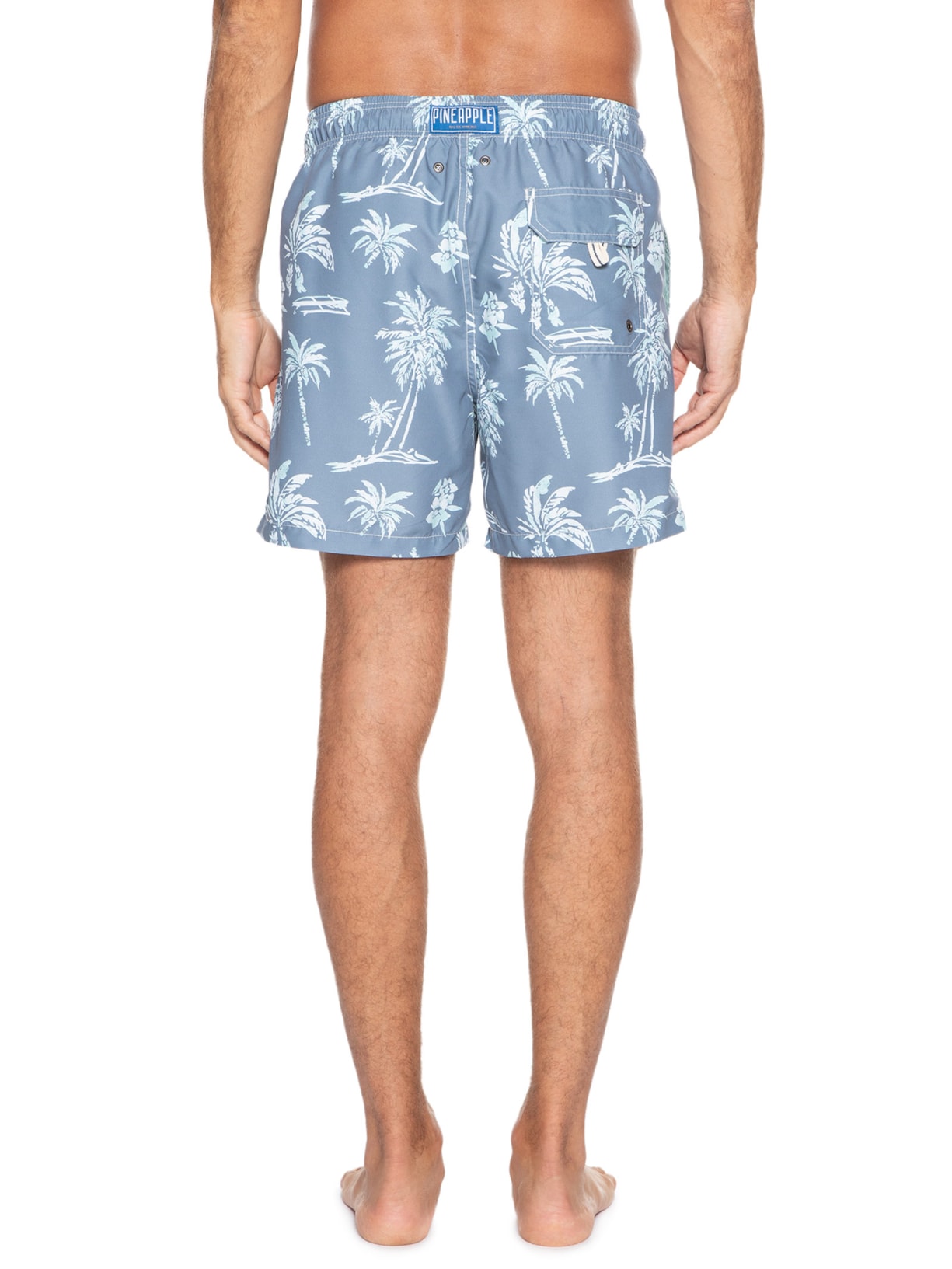 Short Masculino Praia Paradise Azul Pineapple