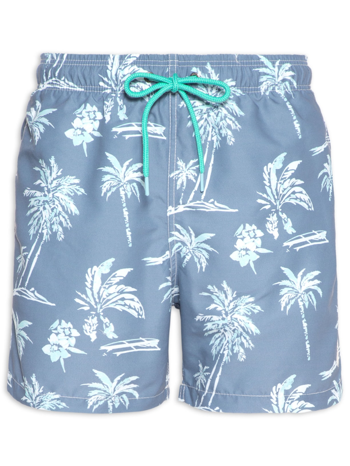 Short Masculino Praia Paradise Azul Pineapple