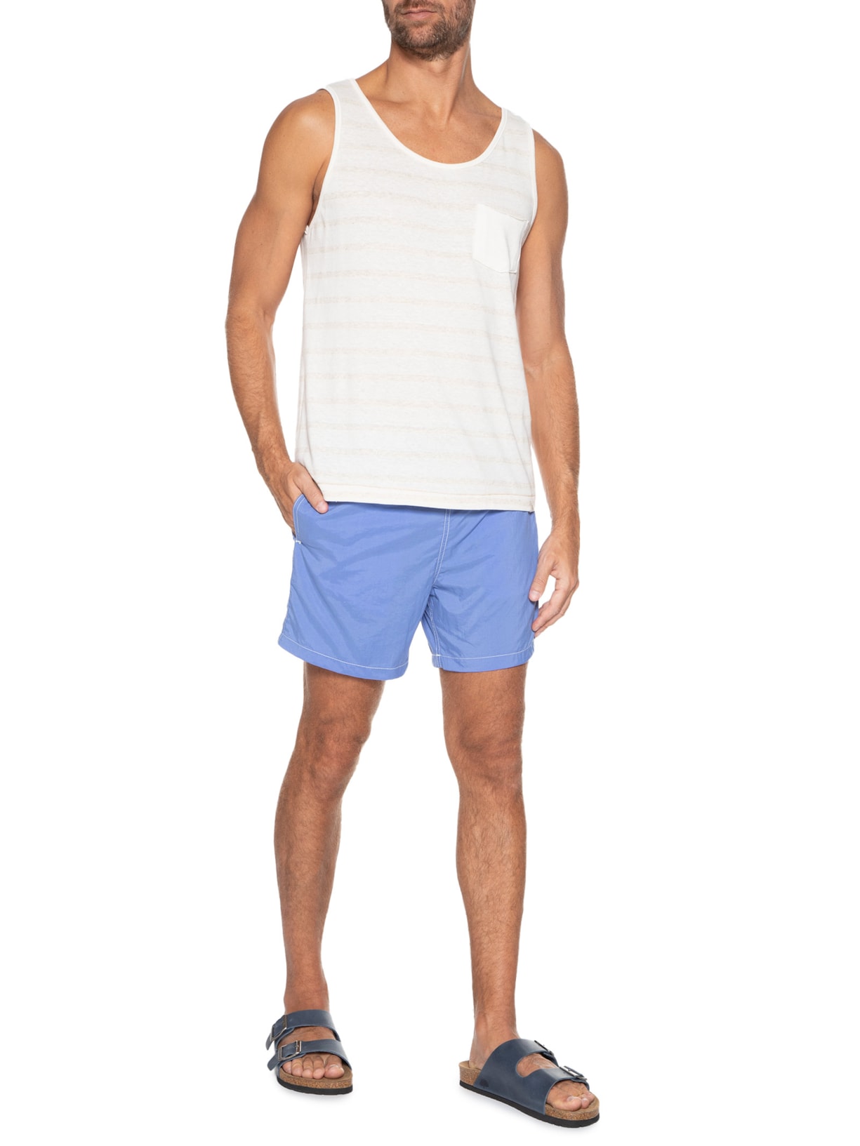 Short Masculino Praia Sorrento Azul Pineapple