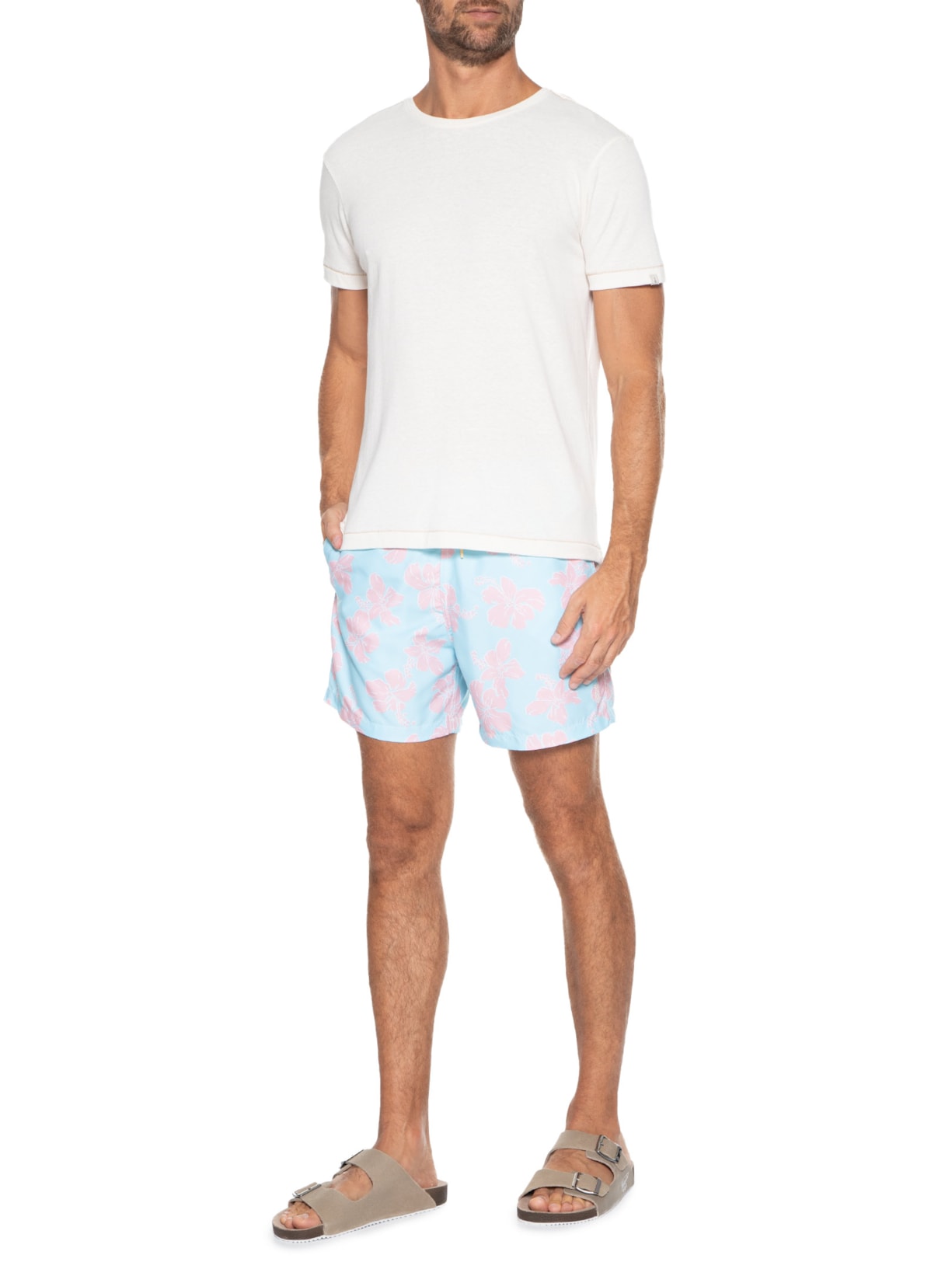Short Masculino Praia Tahiti Azul Pineapple