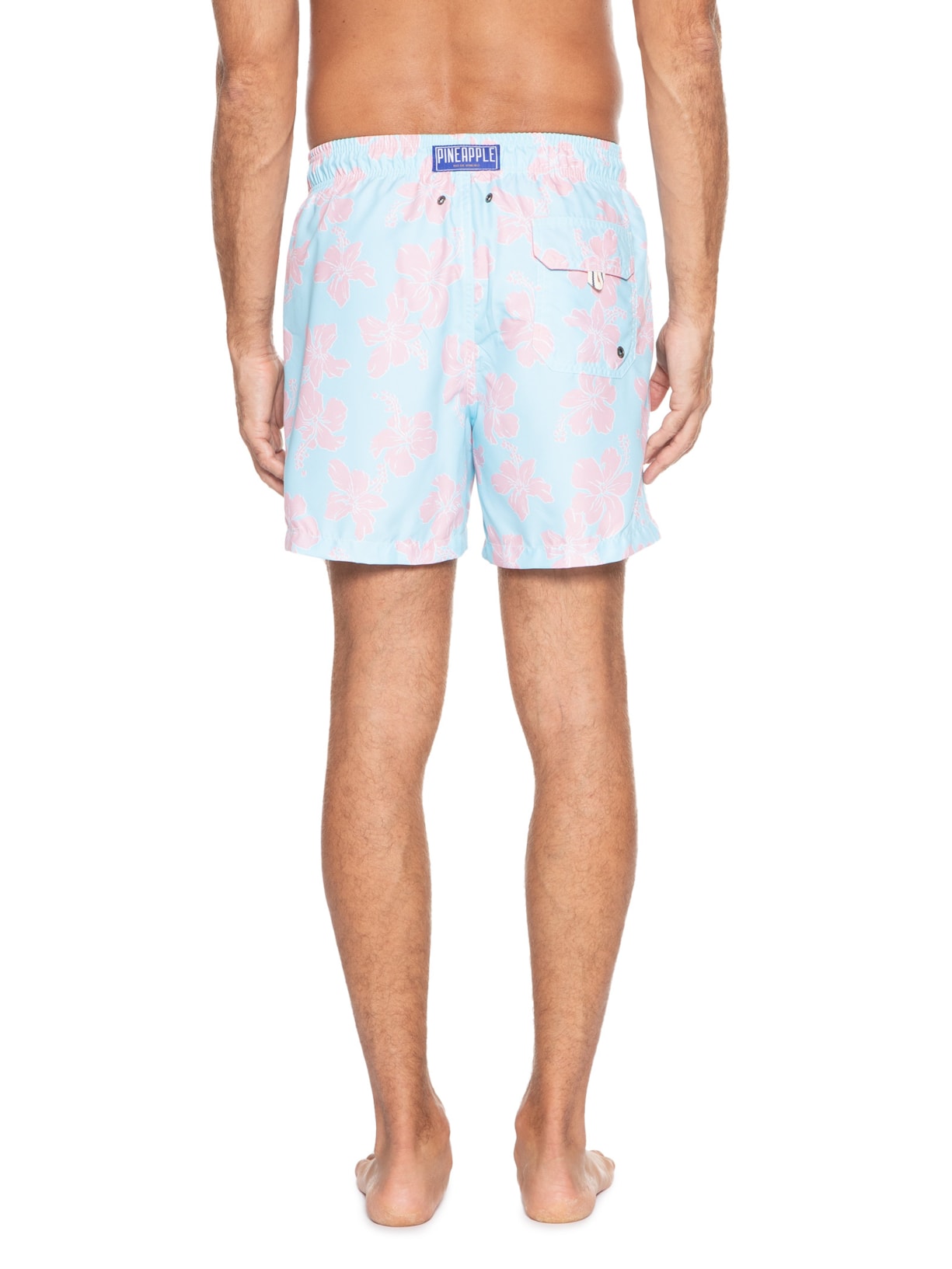Short Masculino Praia Tahiti Azul Pineapple