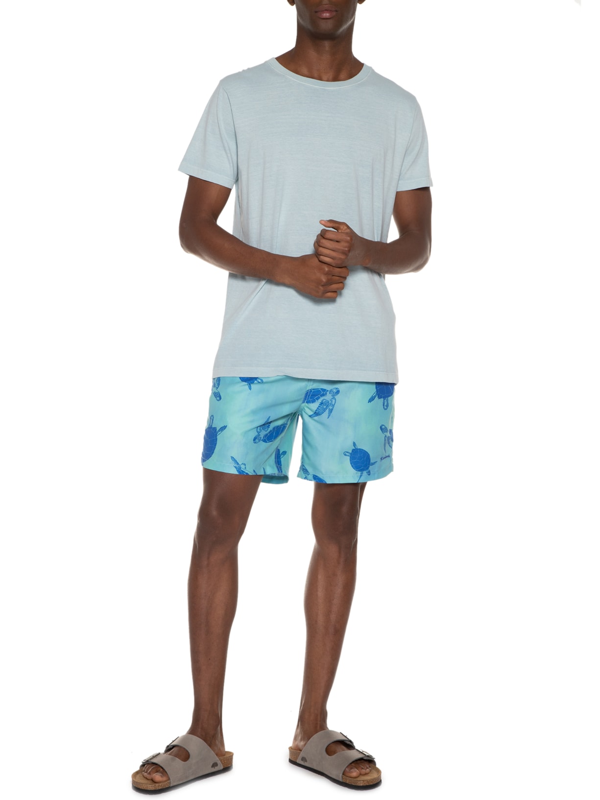 Short Masculino Praia Turtle Azul Richards