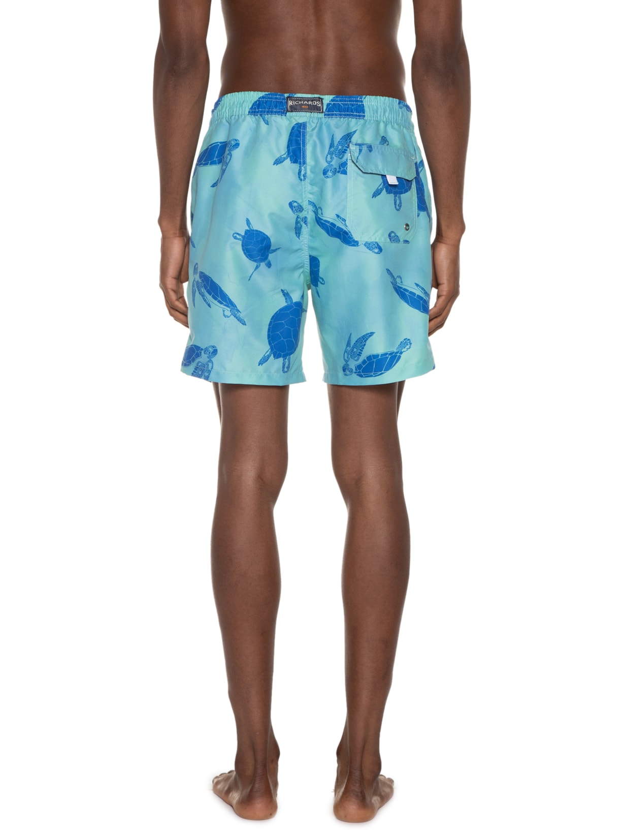 Short Masculino Praia Turtle Azul Richards