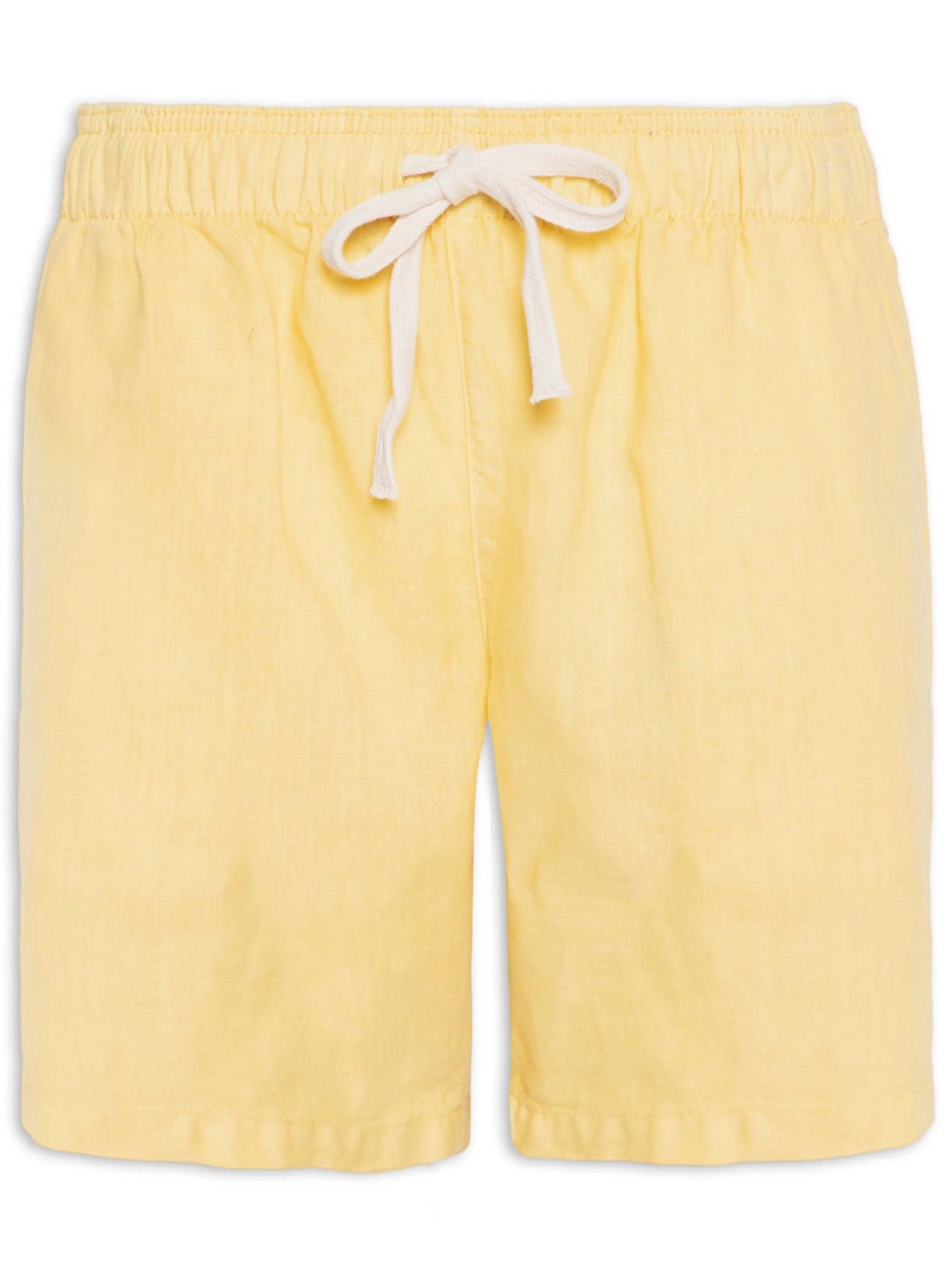 Short Masculino Puro Linho Pier - Amarelo