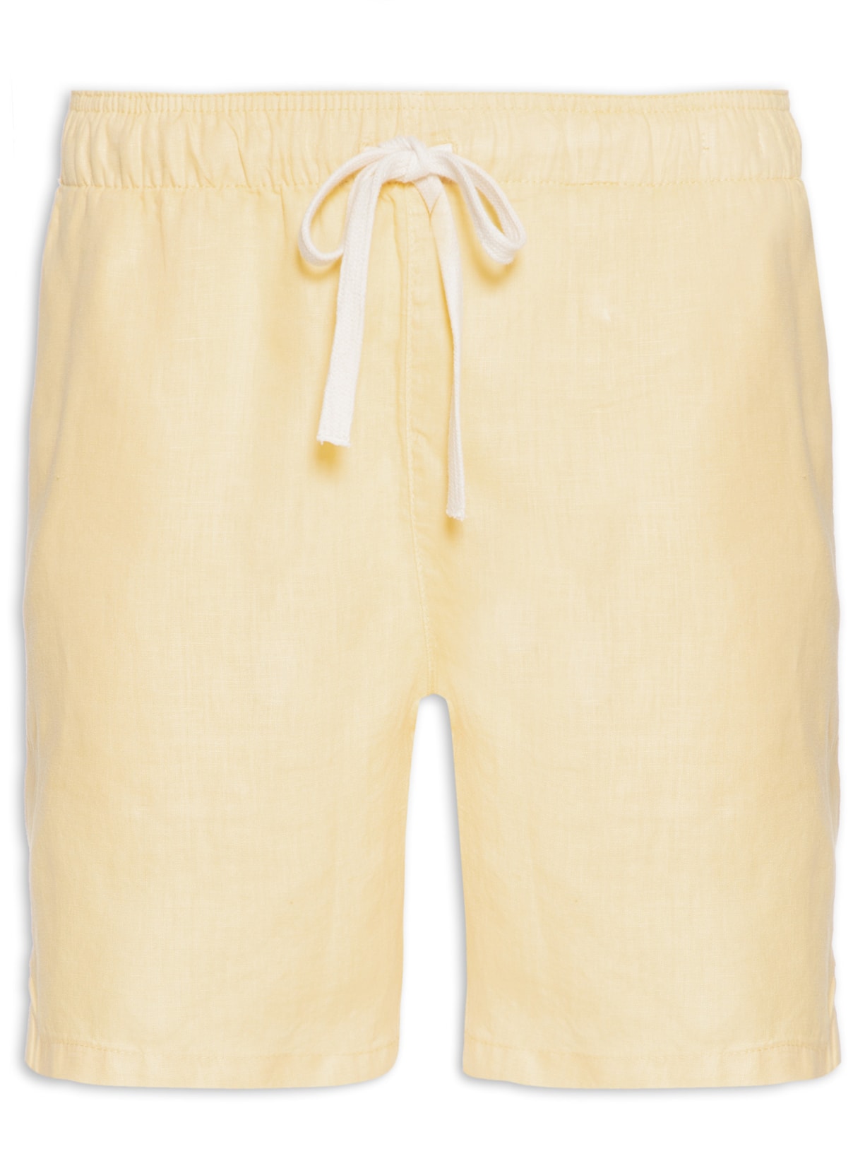Short Masculino Puro Linho Pier - Amarelo