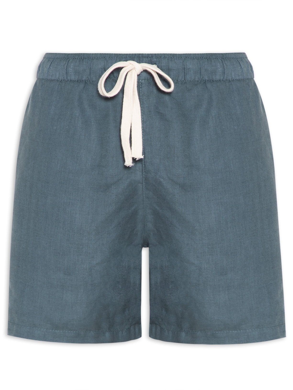 Short Masculino Puro Linho Pier - Azul