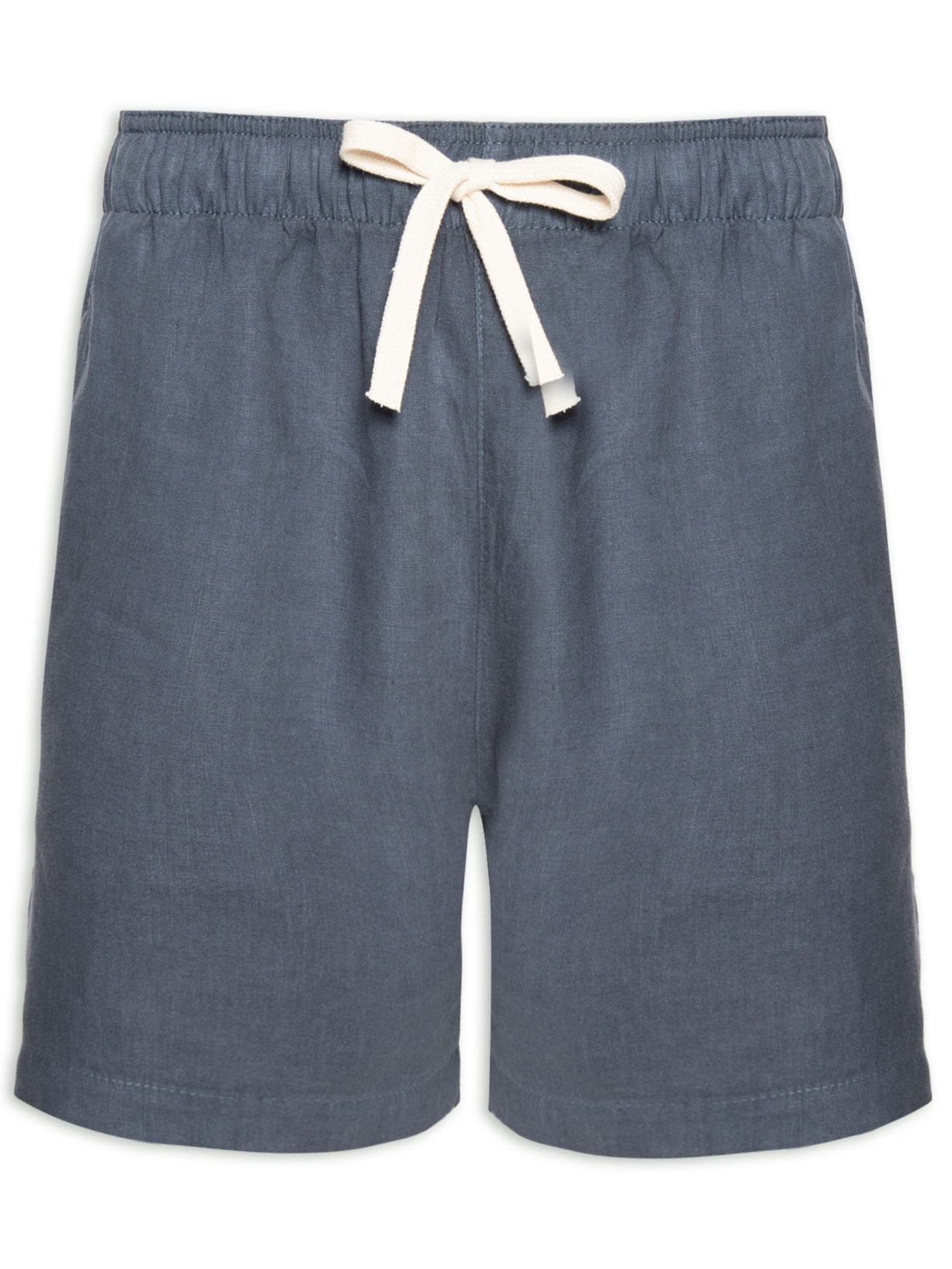 Short Masculino Puro Linho Pier - Azul