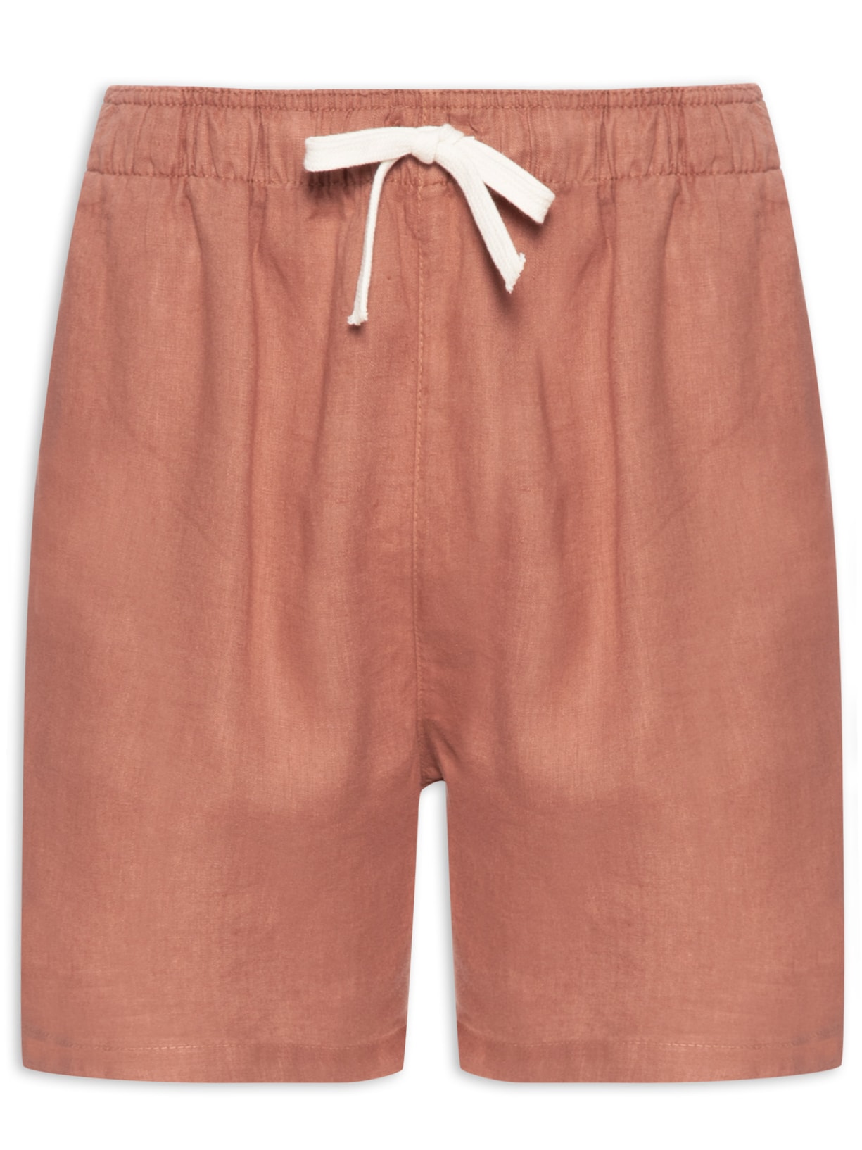 Short Masculino Puro Linho Pier - Laranja