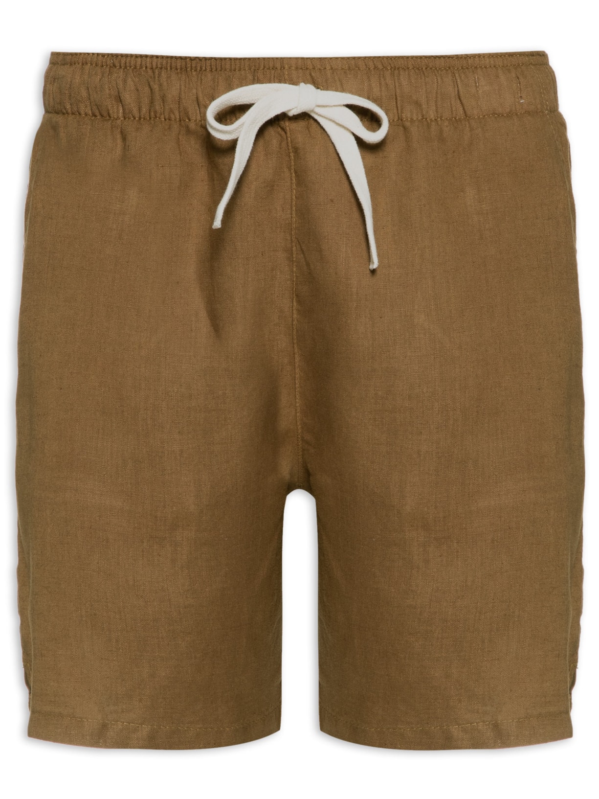 Short Masculino Puro Linho Pier - Marrom