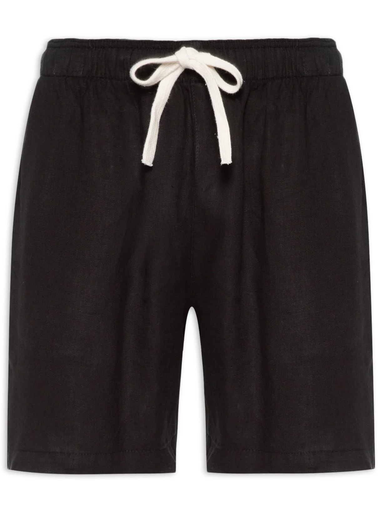 Short Masculino Puro Linho Pier - Preto