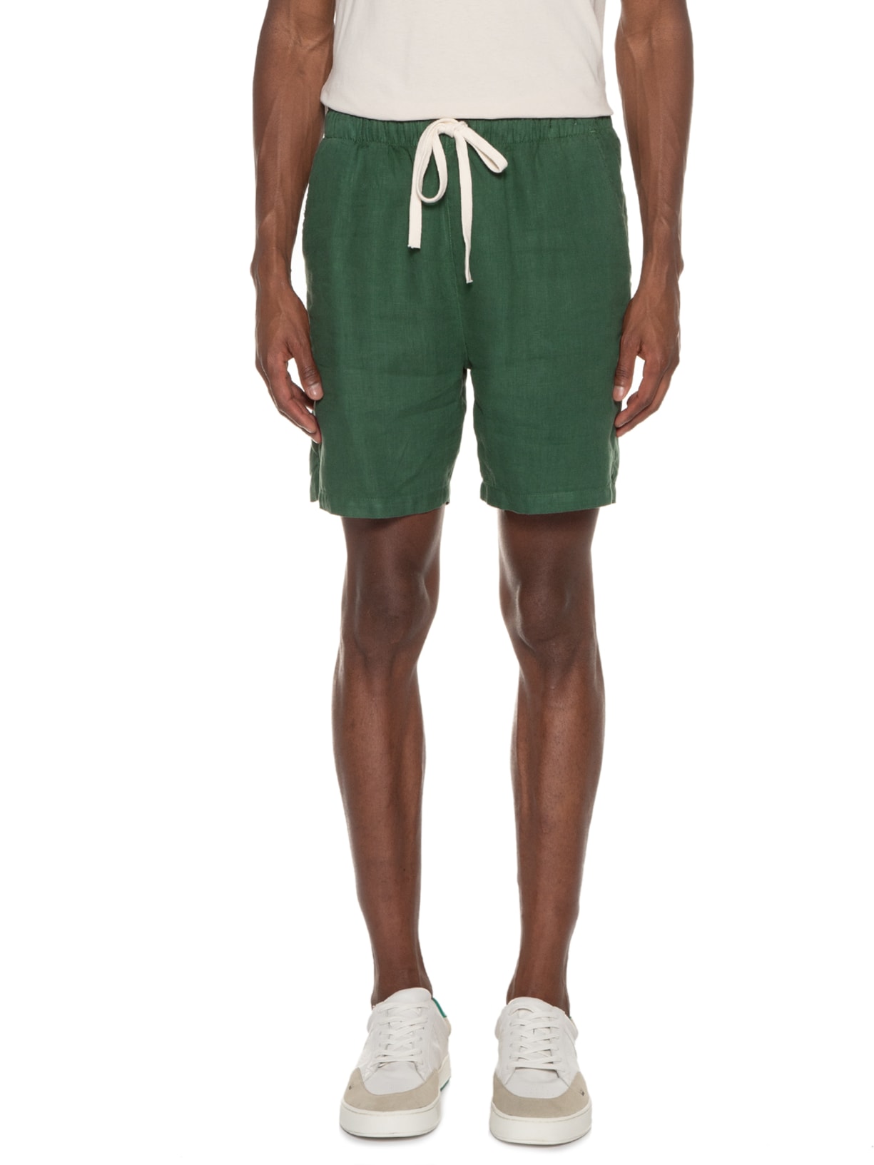 Short Masculino Puro Linho Pier Verde Foxton