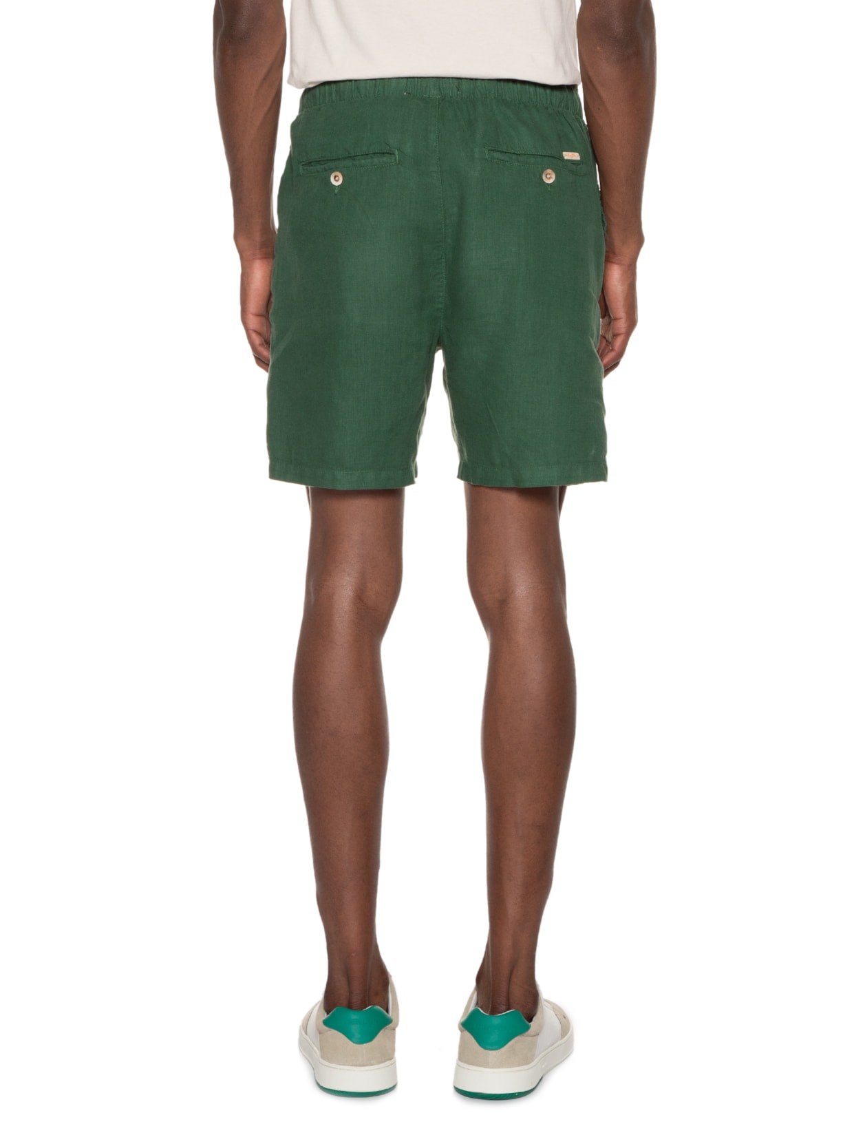 Short Masculino Puro Linho Pier Verde Foxton